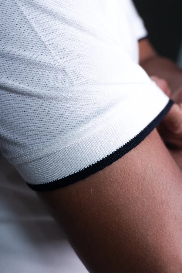 Cotton Collar T-Shirt - White