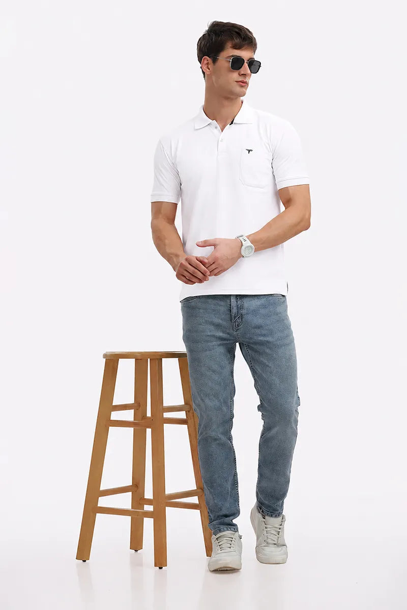 Collar T-Shirt - White