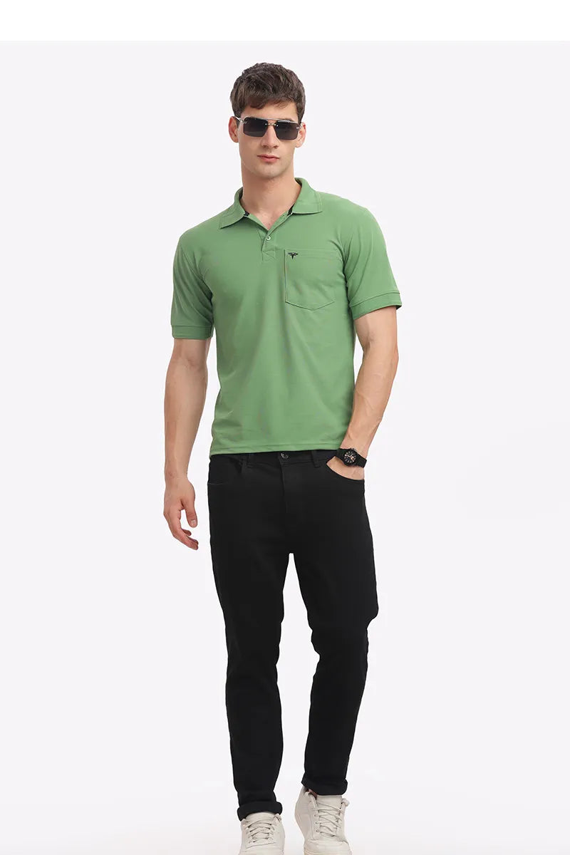 Collar T-Shirt - Pista Green