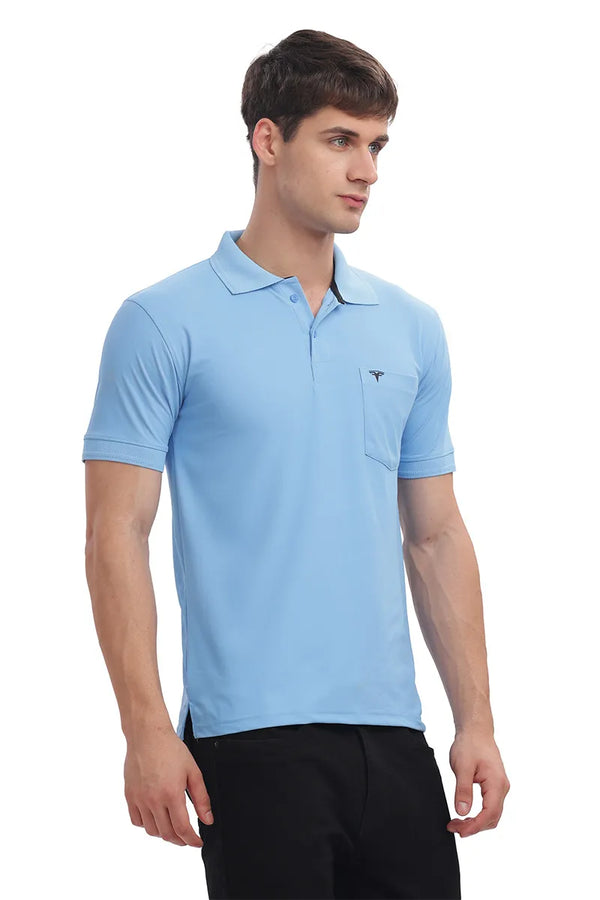 Collar T-Shirt - Sky Blue