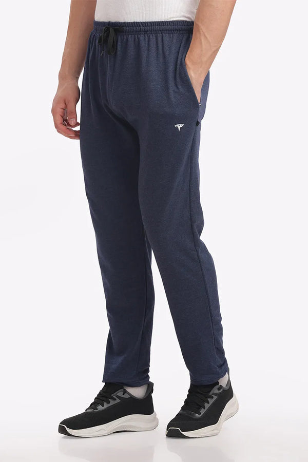 Cotton Track Pant - Navy Mellange