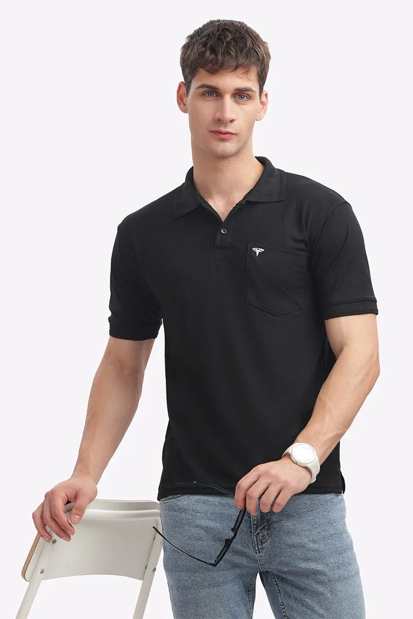 Collar T-Shirt - Black