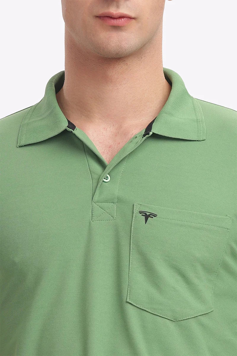 Collar T-Shirt - Pista Green