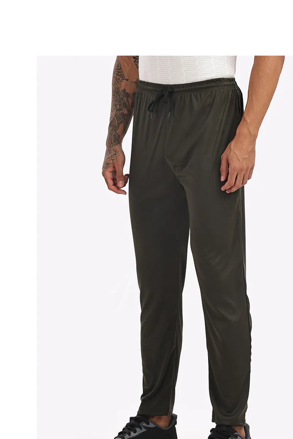 Lycra Track Pant - Olive Green