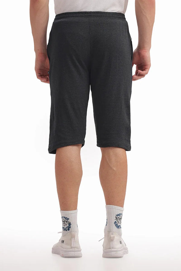 Black Mellange - 3/4th Shorts