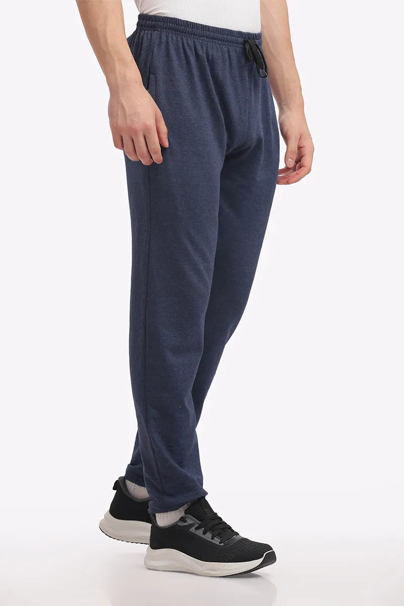 Cotton Track Pant - Navy Mellange