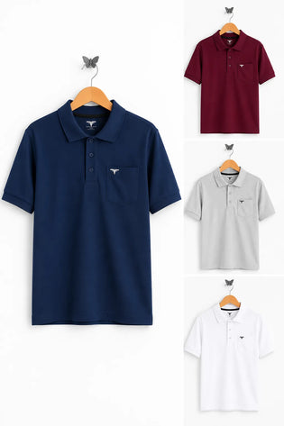 Collar Combo T-Shirt - Pack of 4