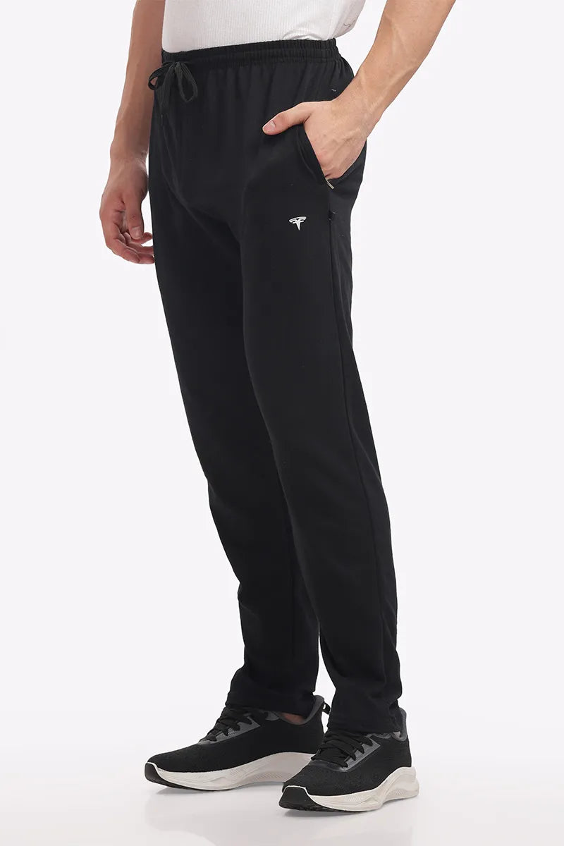 Cotton Track Pant - Black