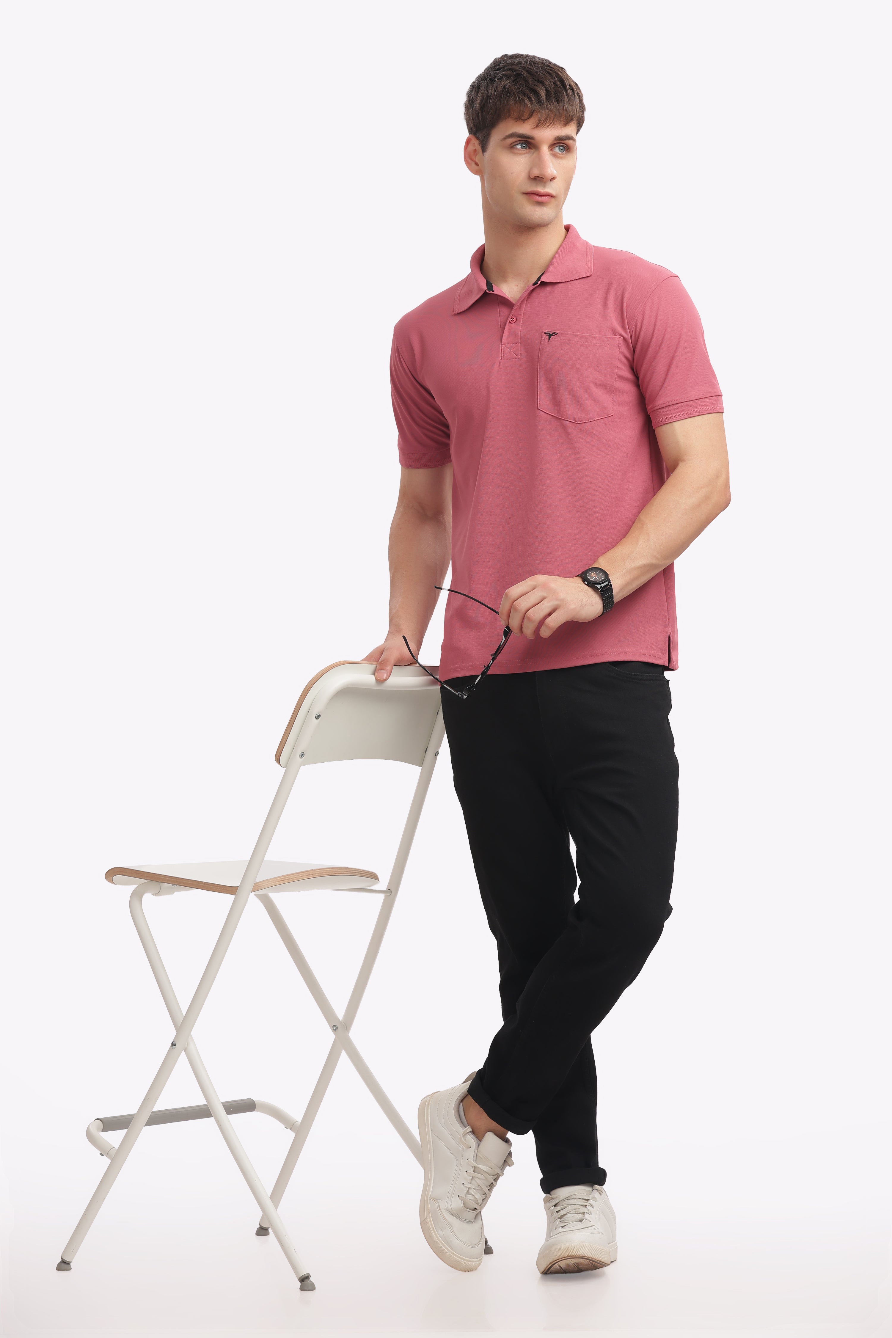 MARS “Vivid Charm” Purple Collar T-Shirt | Unique, Modern & Eye-Catching Style