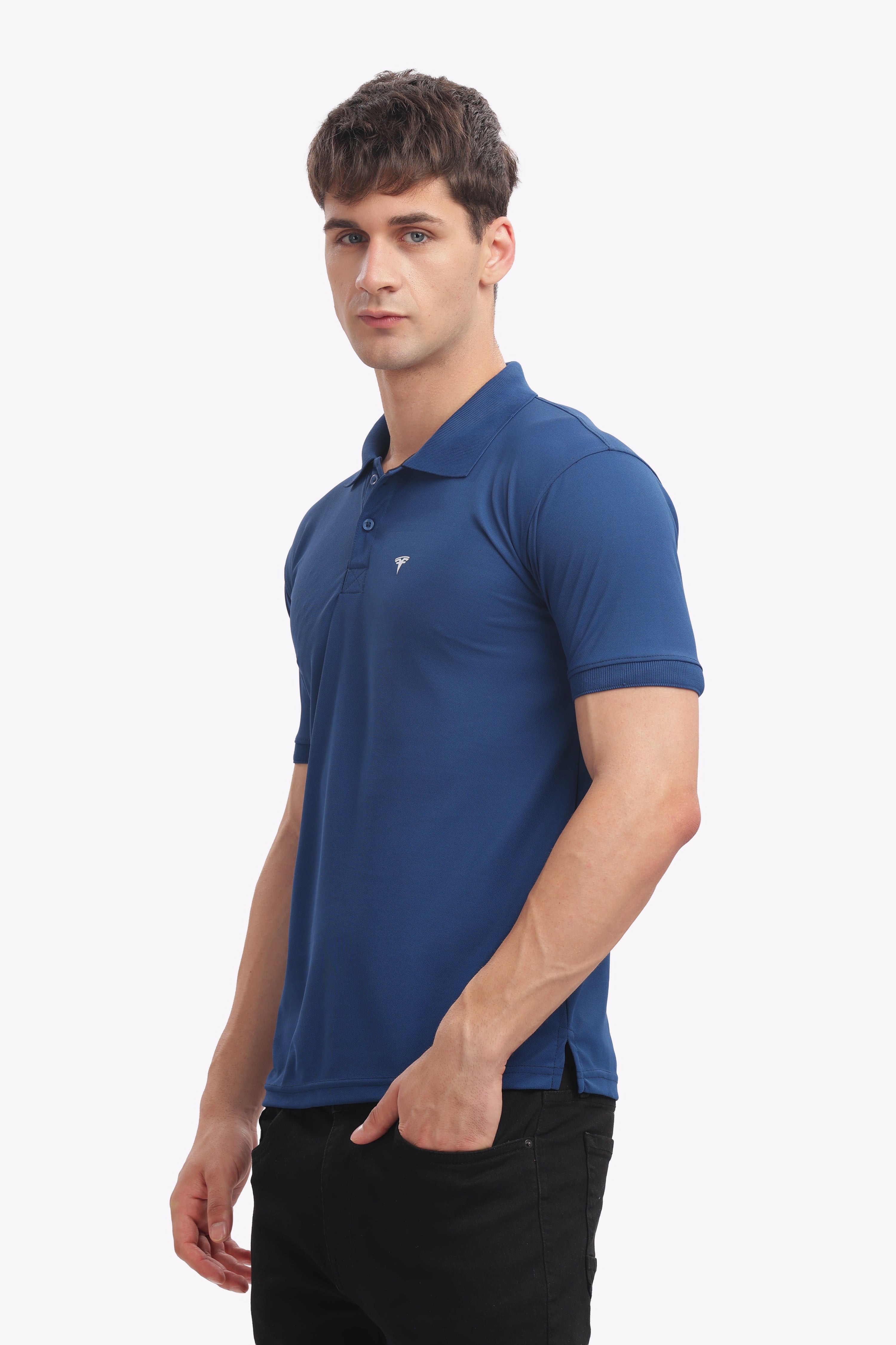 MARS “Ocean Drive” Blue Polo T-Shirt for Men | Cool & Confident Style
