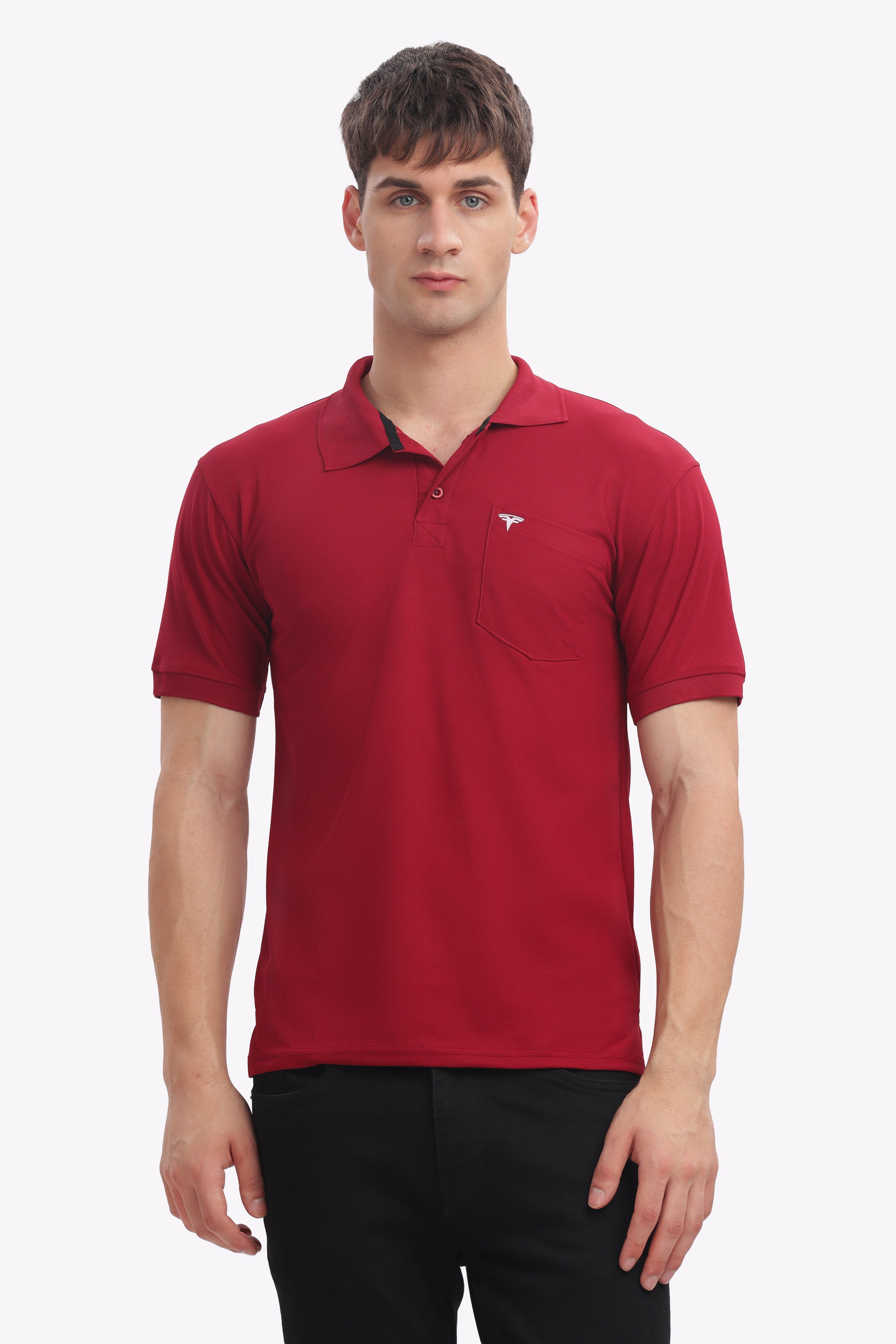 MARS “Crimson Touch” Collar T-Shirt – Maroon