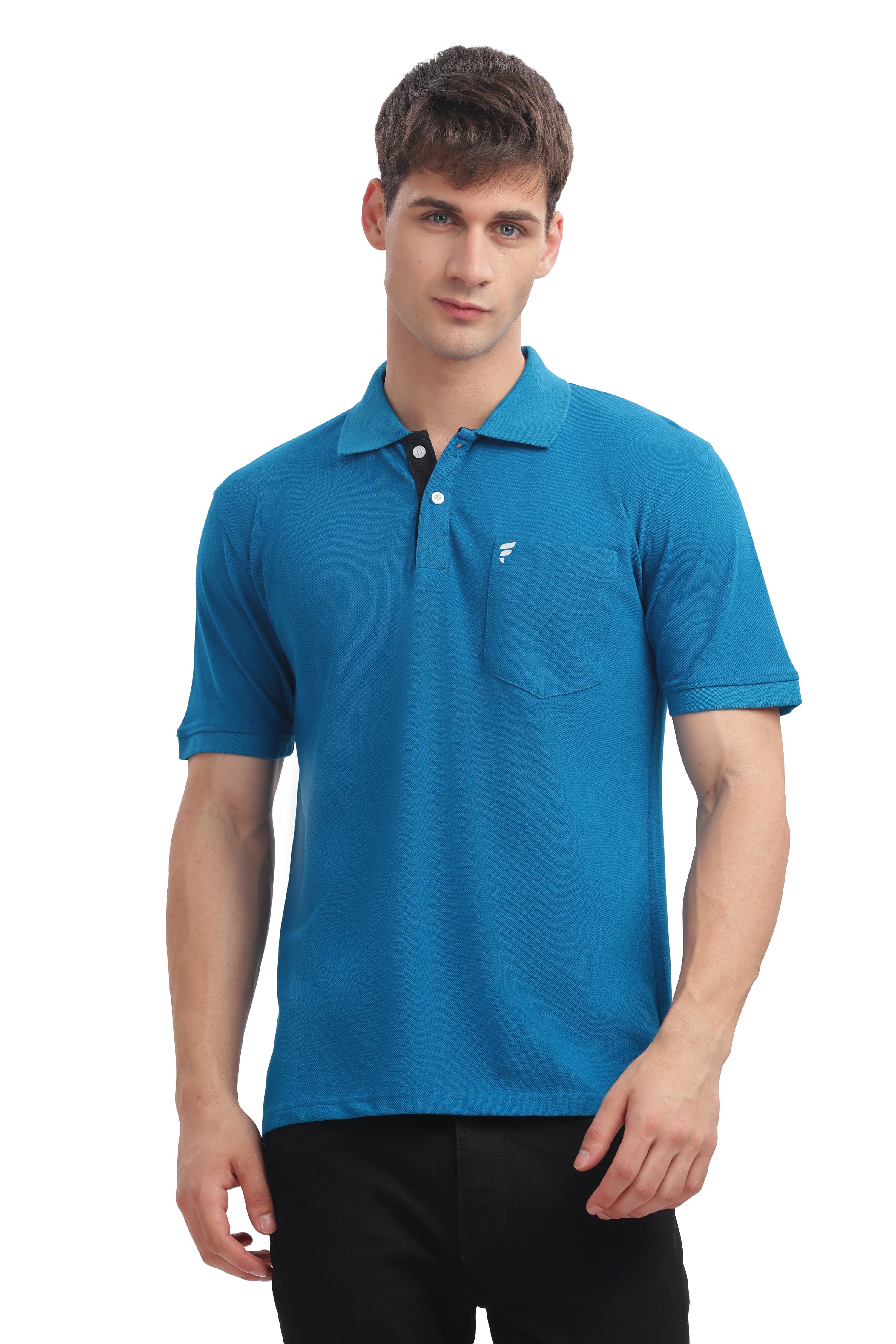 Men’s Cotton Polo T-Shirt – Ink Blue | Premium Soft Cotton