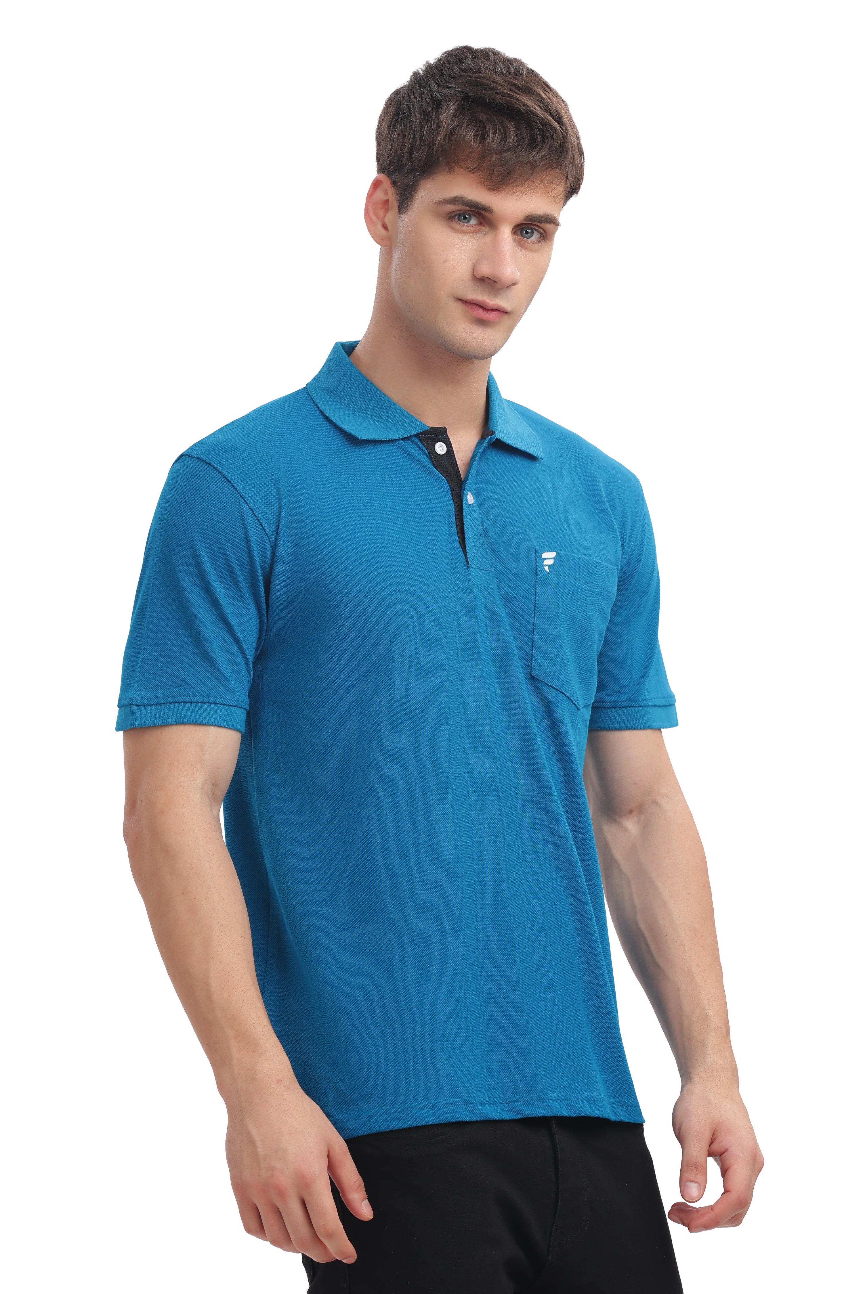 Men’s Cotton Polo T-Shirt – Ink Blue | Premium Soft Cotton