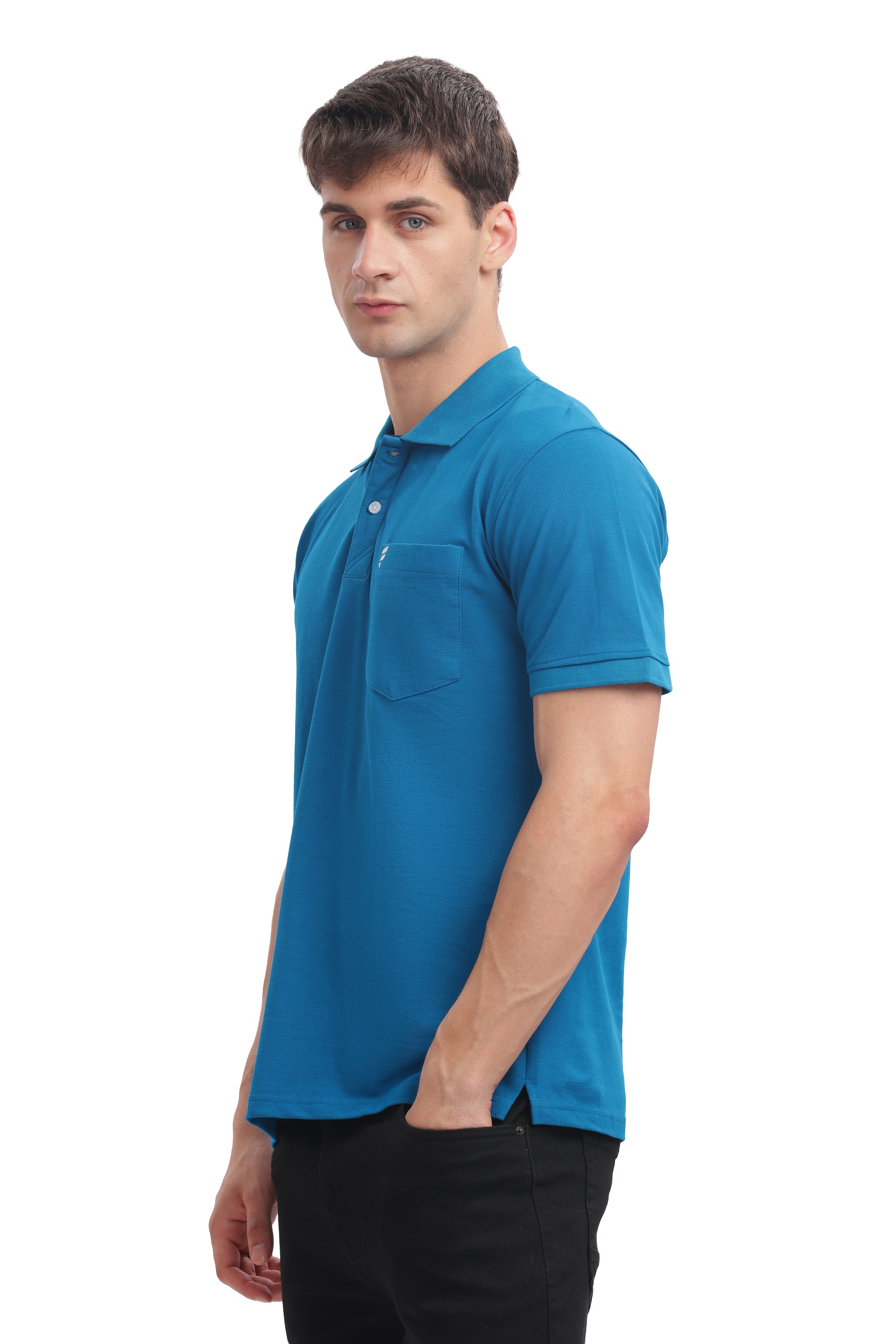 Men’s Cotton Polo T-Shirt – Ink Blue | Premium Soft Cotton