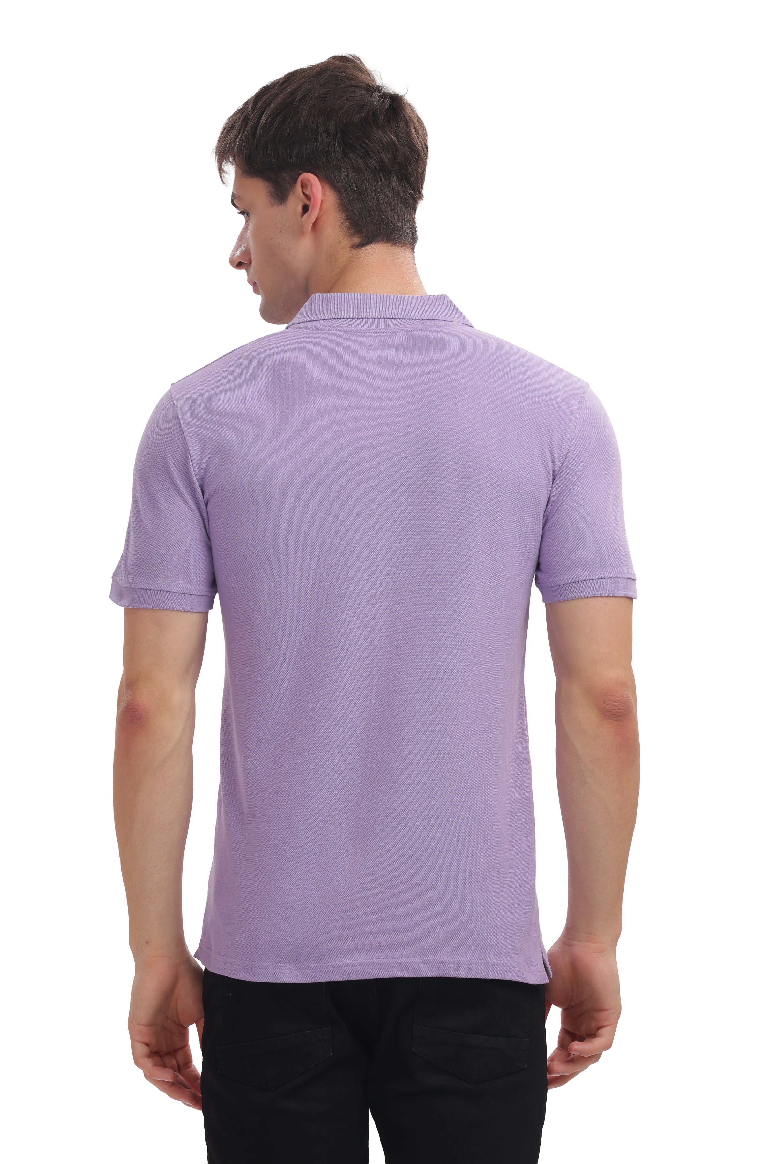 Men’s Premium Cotton Collared T-Shirt – Purple | Soft, Breathable, & Stylish