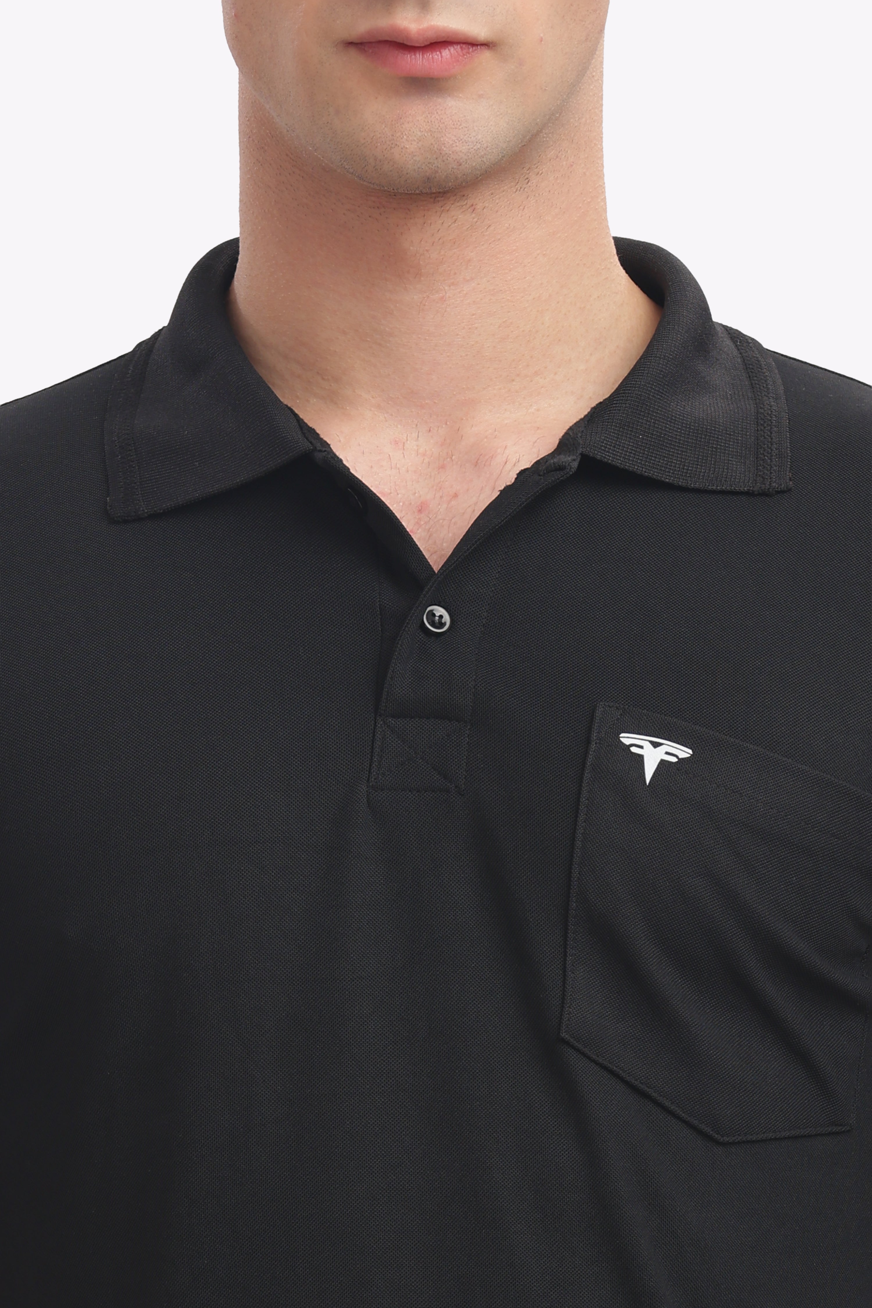 MARS “Midnight Classic” Premium Collar T-Shirt – Black Edition | Smart Fit Polo for Men
