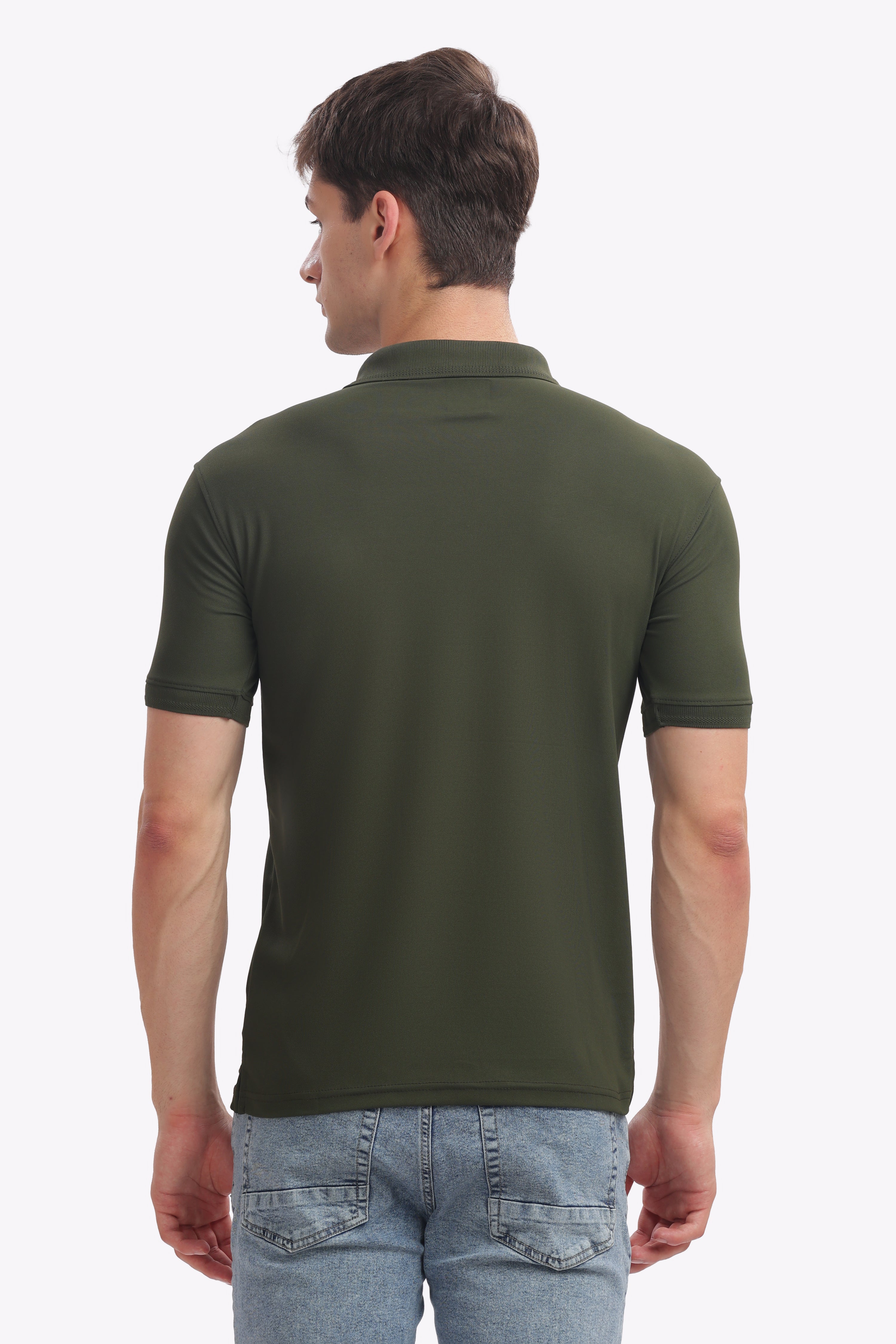 Men’s Cotton Collared Polo T-Shirt –  Green | Classic Fit, Everyday Comfort