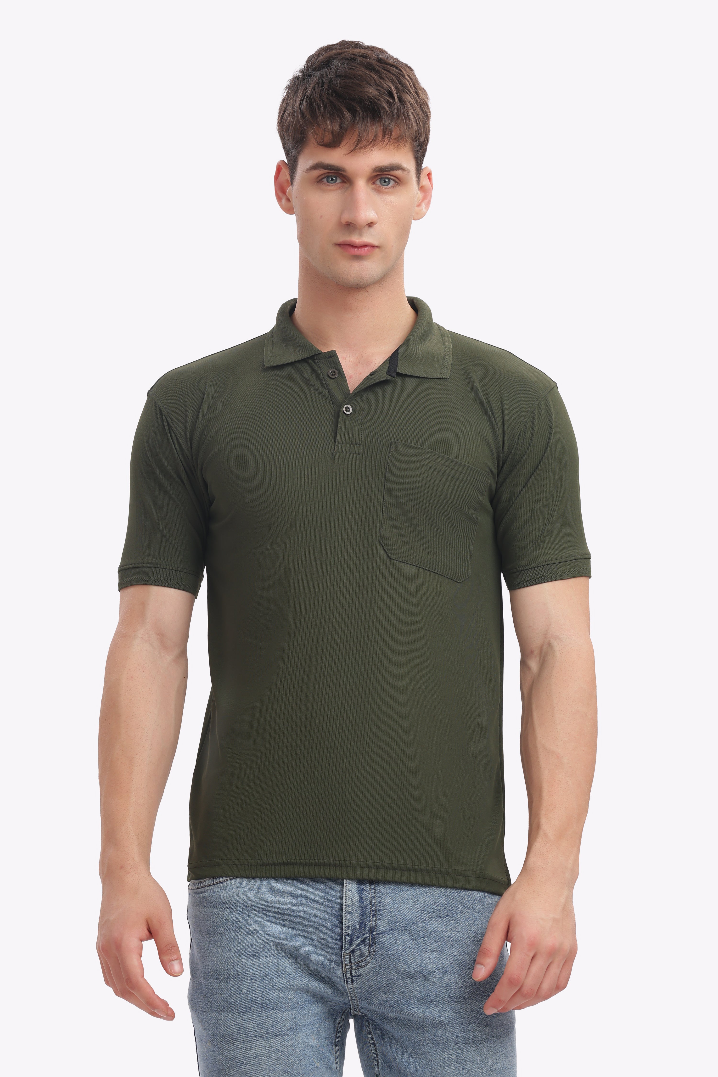 Men’s Cotton Collared Polo T-Shirt –  Green | Classic Fit, Everyday Comfort