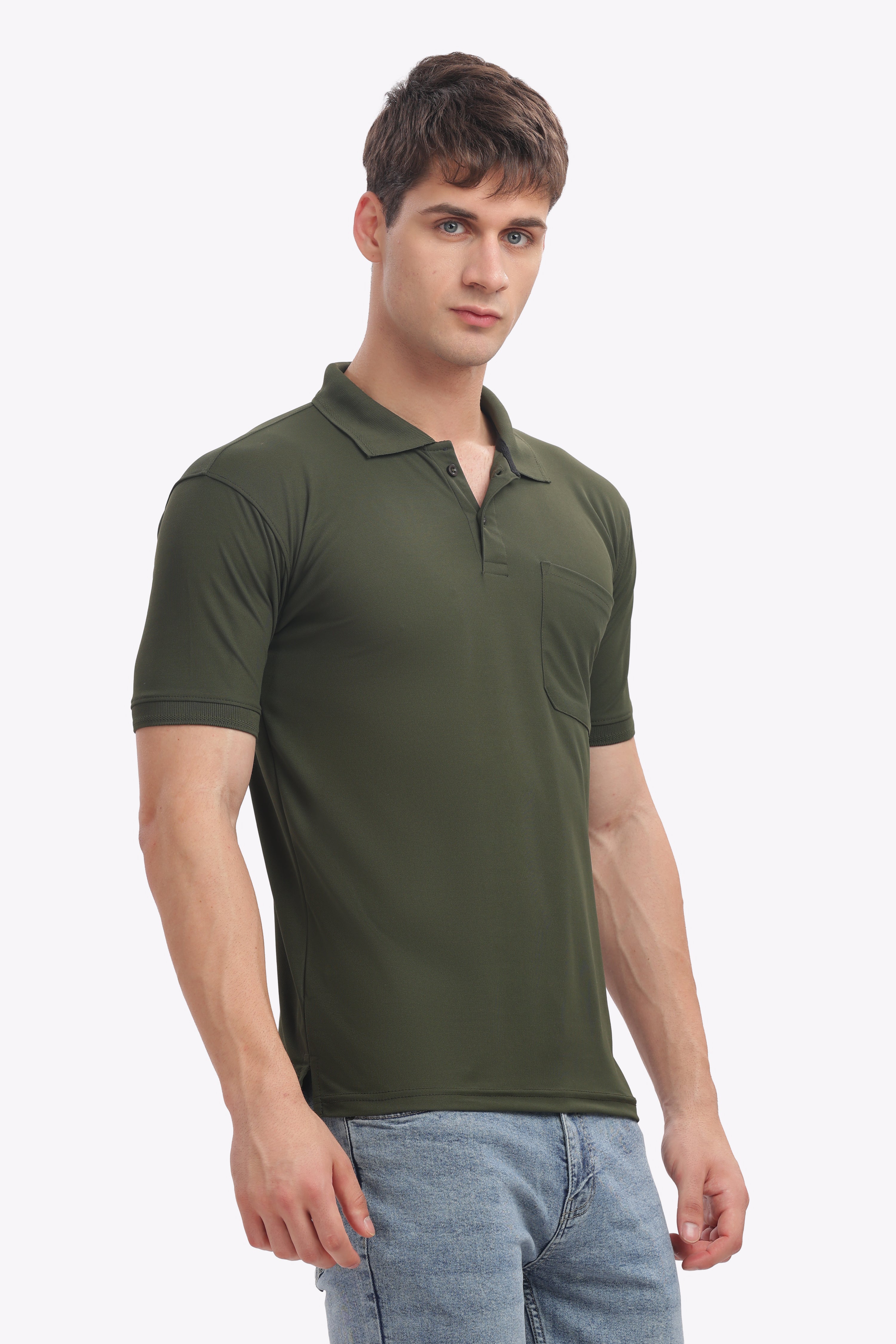 Men’s Cotton Collared Polo T-Shirt –  Green | Classic Fit, Everyday Comfort