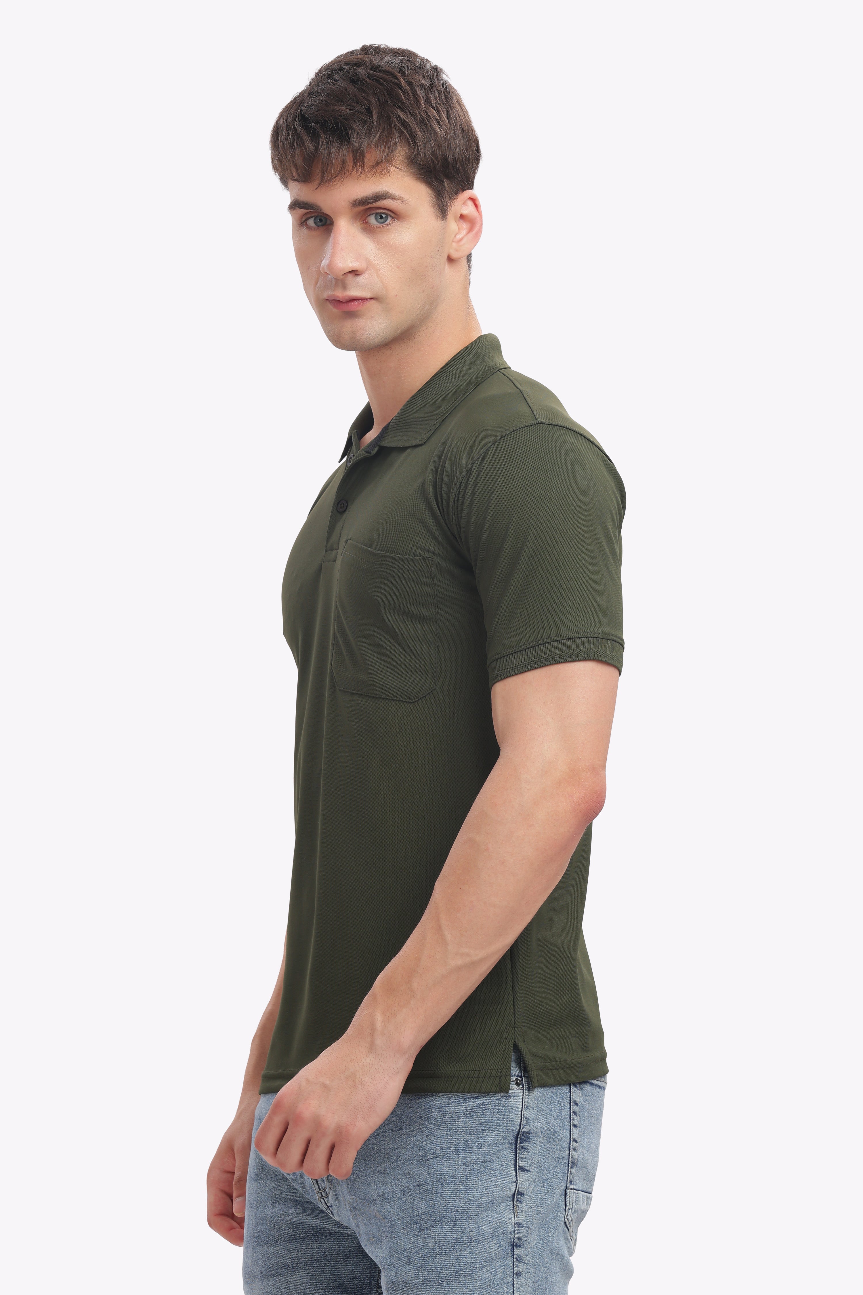 Men’s Cotton Collared Polo T-Shirt –  Green | Classic Fit, Everyday Comfort