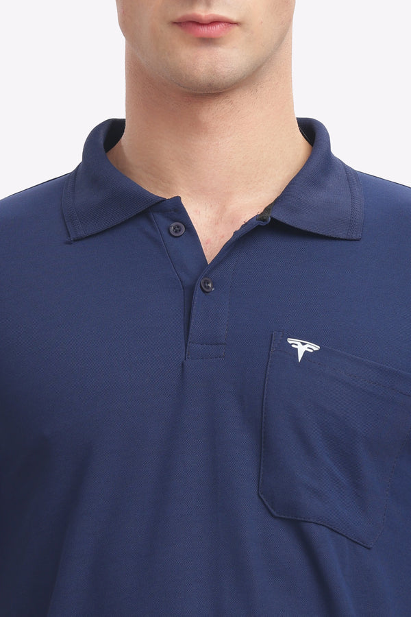 Collar T-Shirt - Navy
