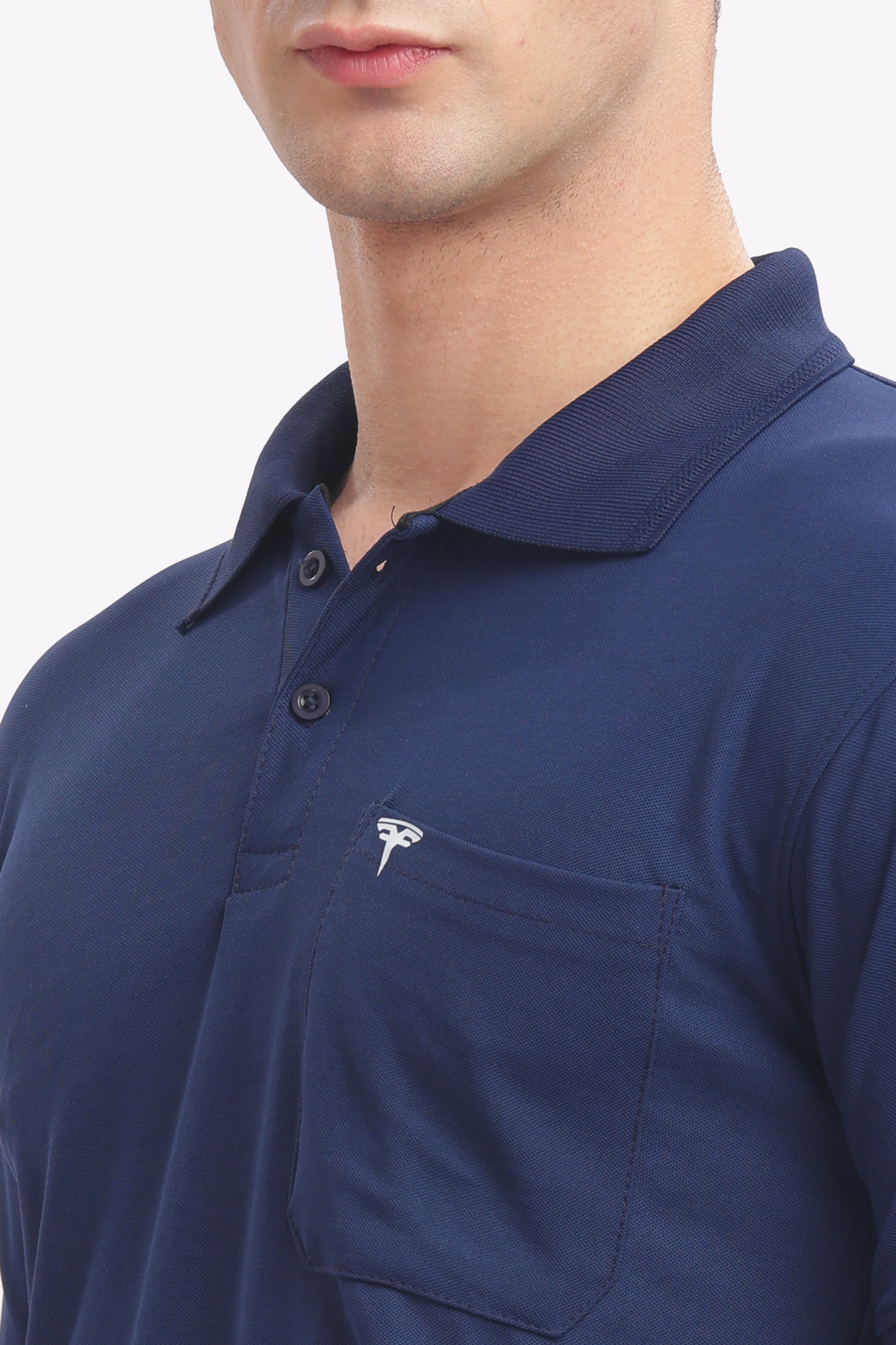 MARS “Deep Wave” Navy Blue Polo | Premium Smart Casual T-Shirt for Men
