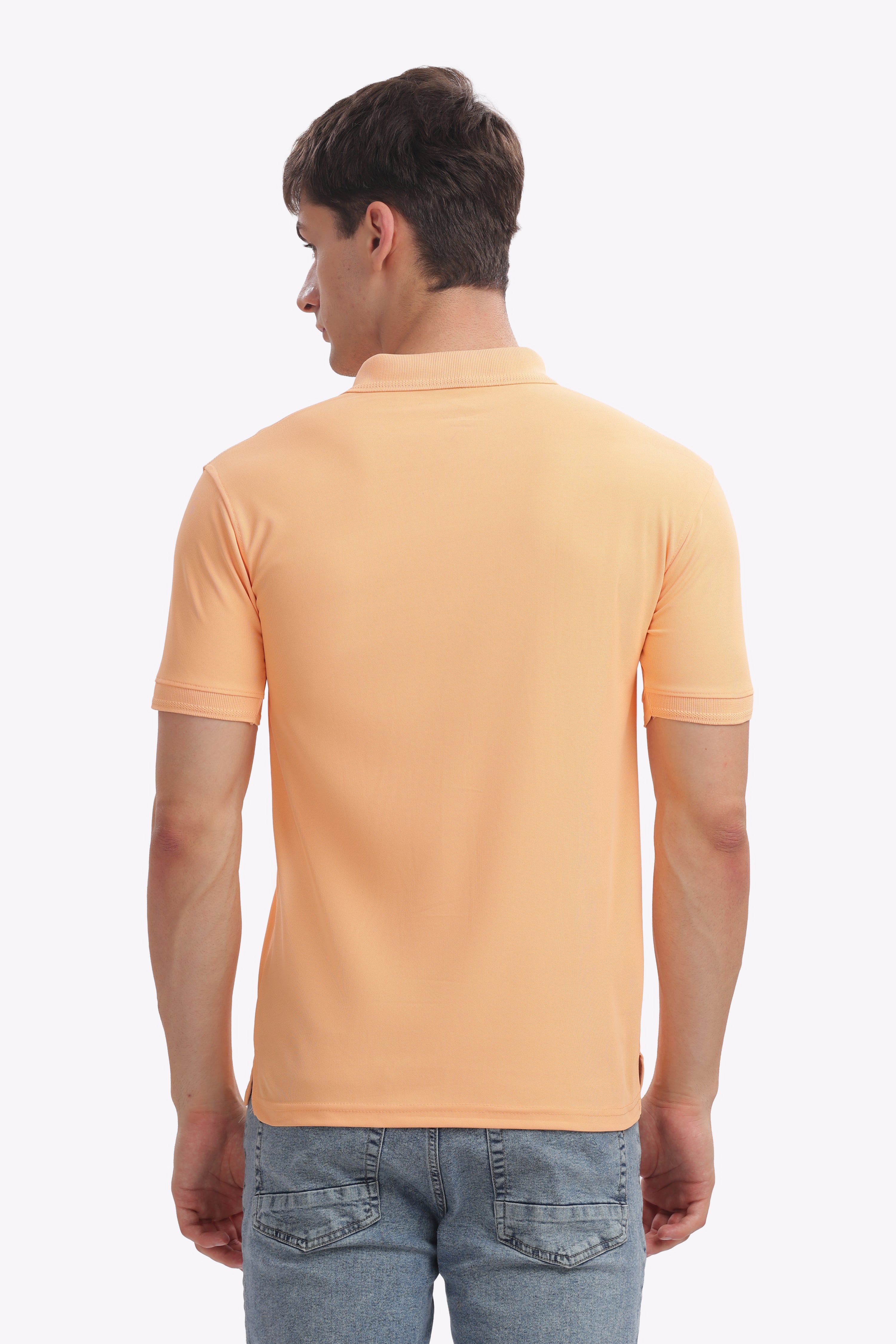 MARS “Sunrise Glow” Collar T-Shirt – Light Orange