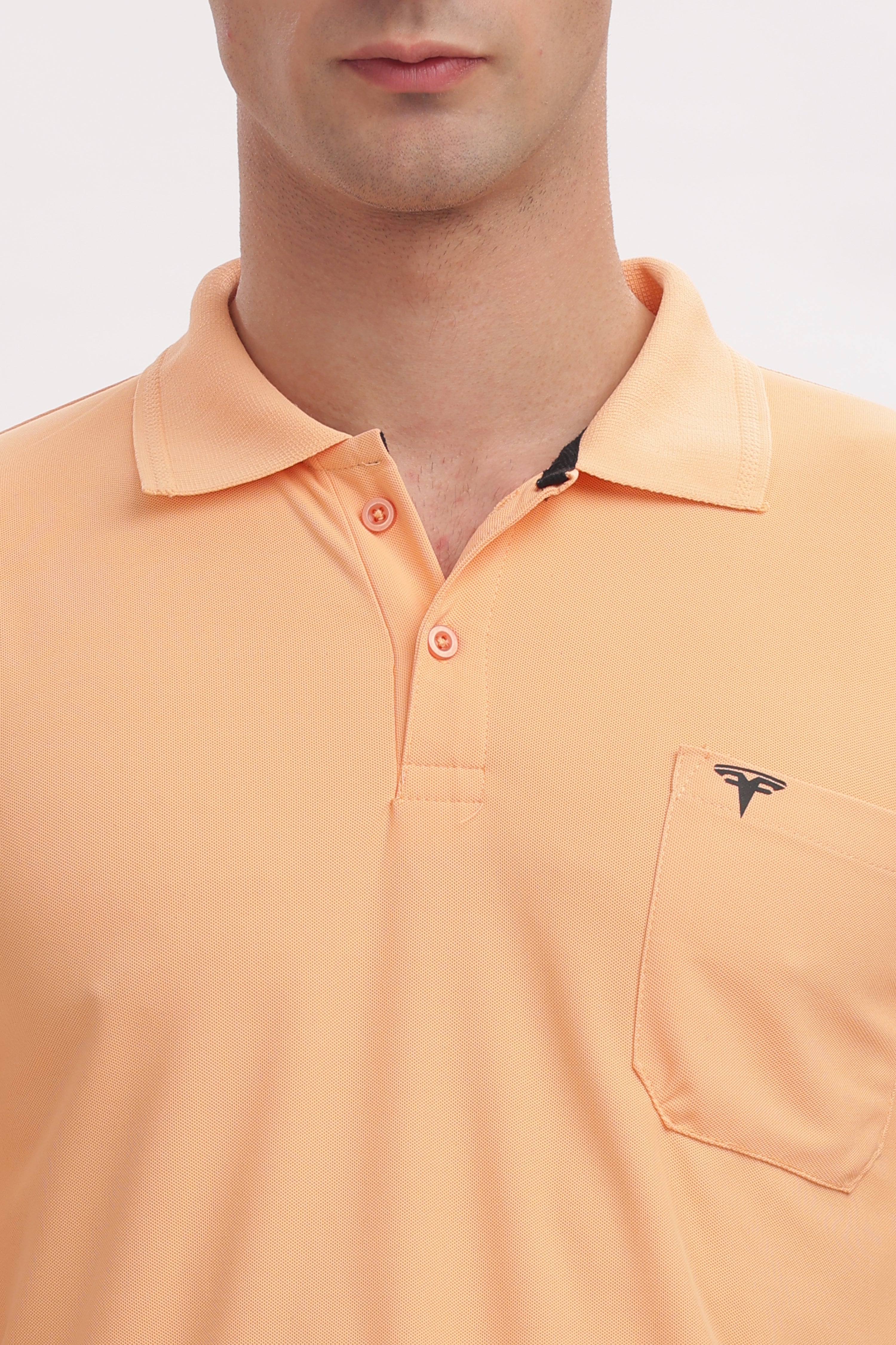 MARS “Sunrise Glow” Collar T-Shirt – Light Orange