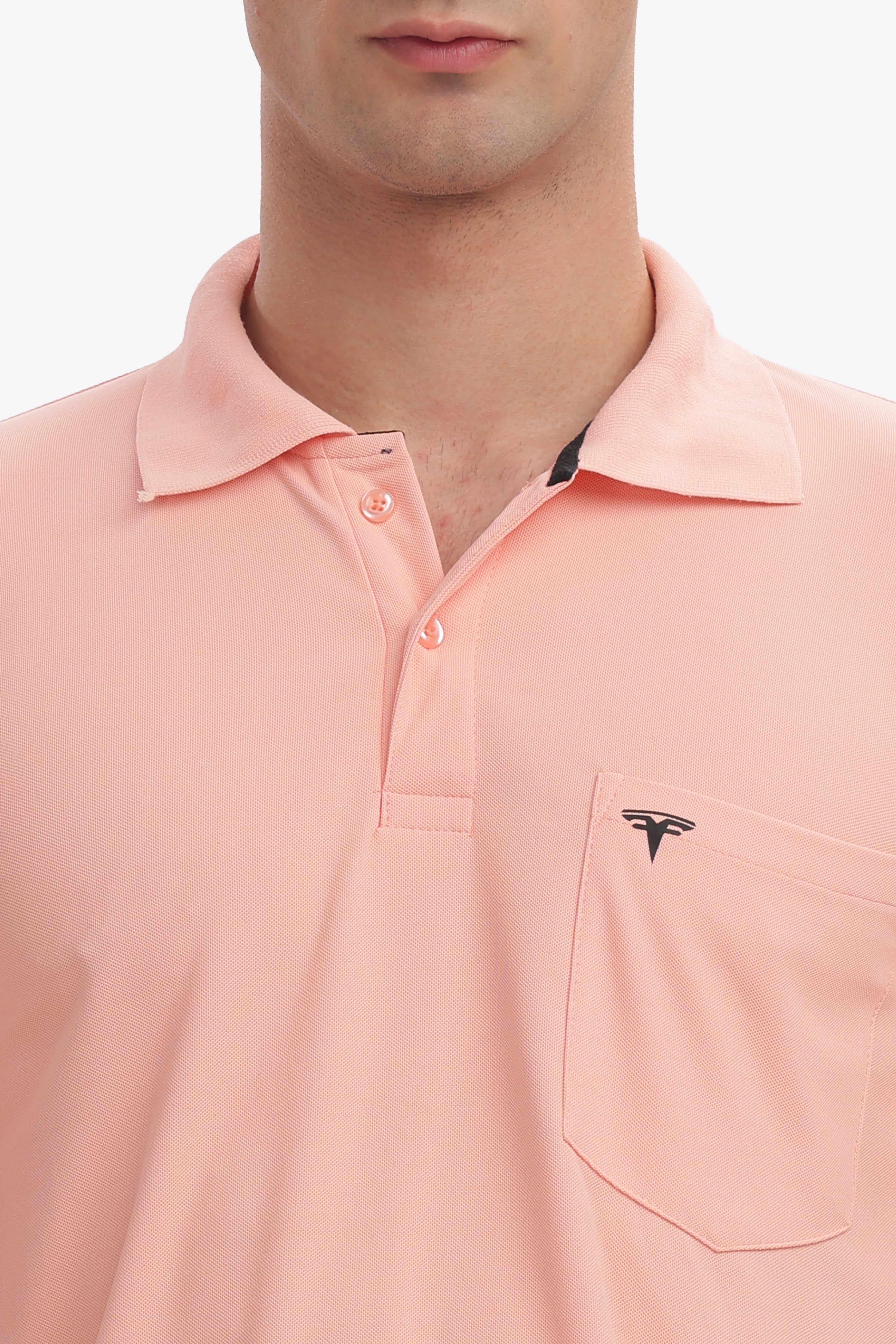 MARS “Rose Mist” Collar T-Shirt – Light Pink