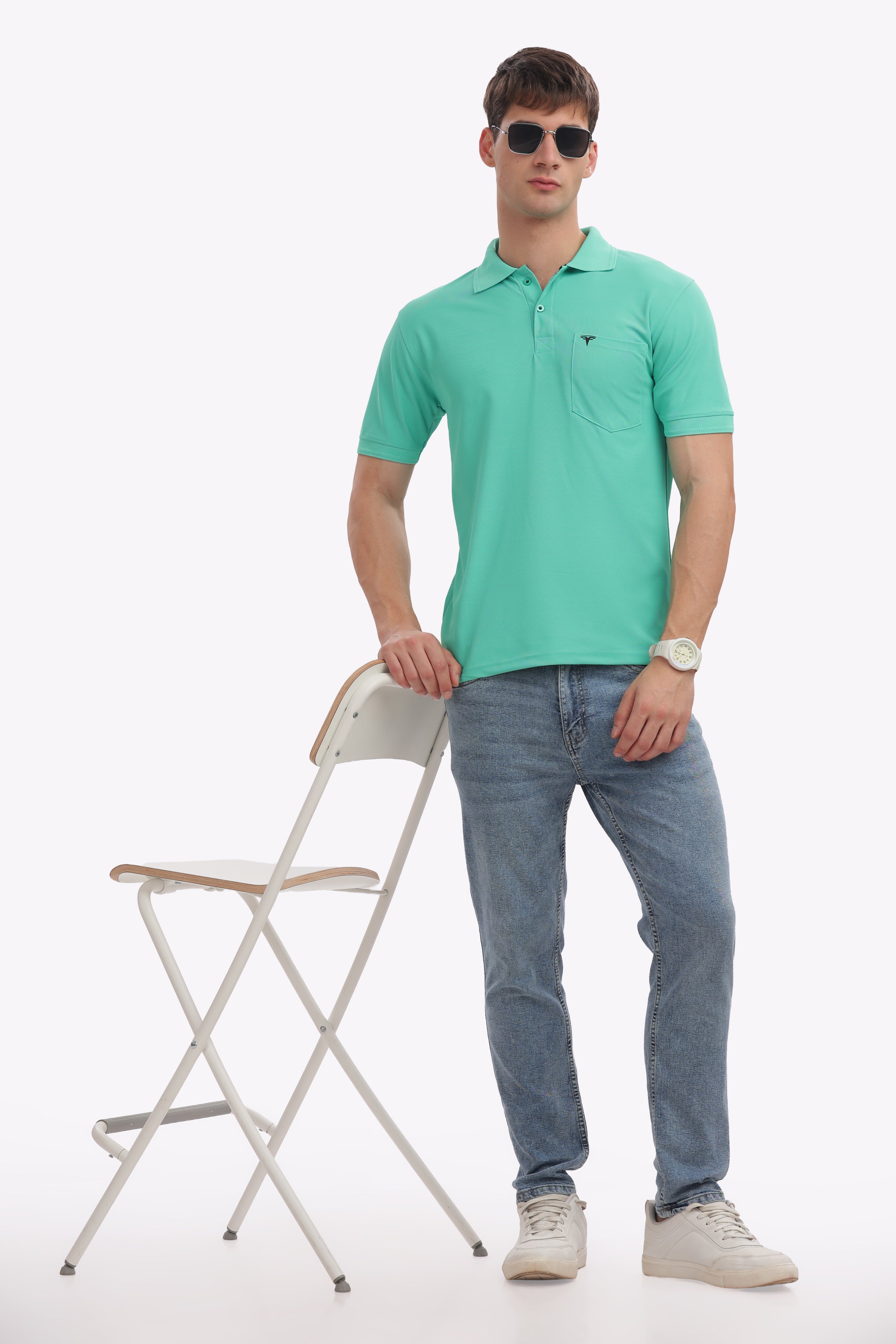 MARS “Fresh Leaf” Light Green Polo | Vibrant, Breezy & Youthful Men’s Tee