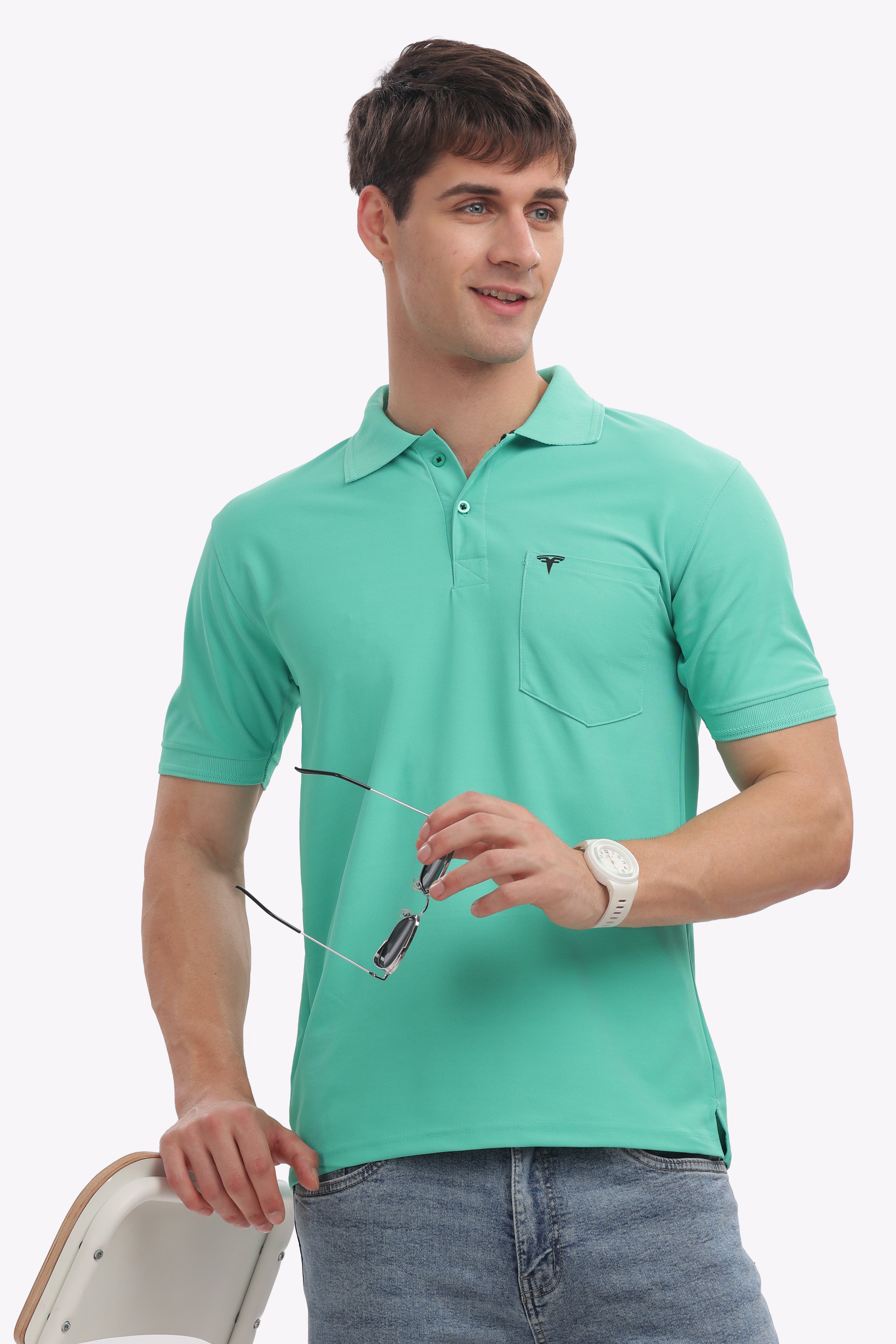 MARS “Fresh Leaf” Light Green Polo | Vibrant, Breezy & Youthful Men’s Tee