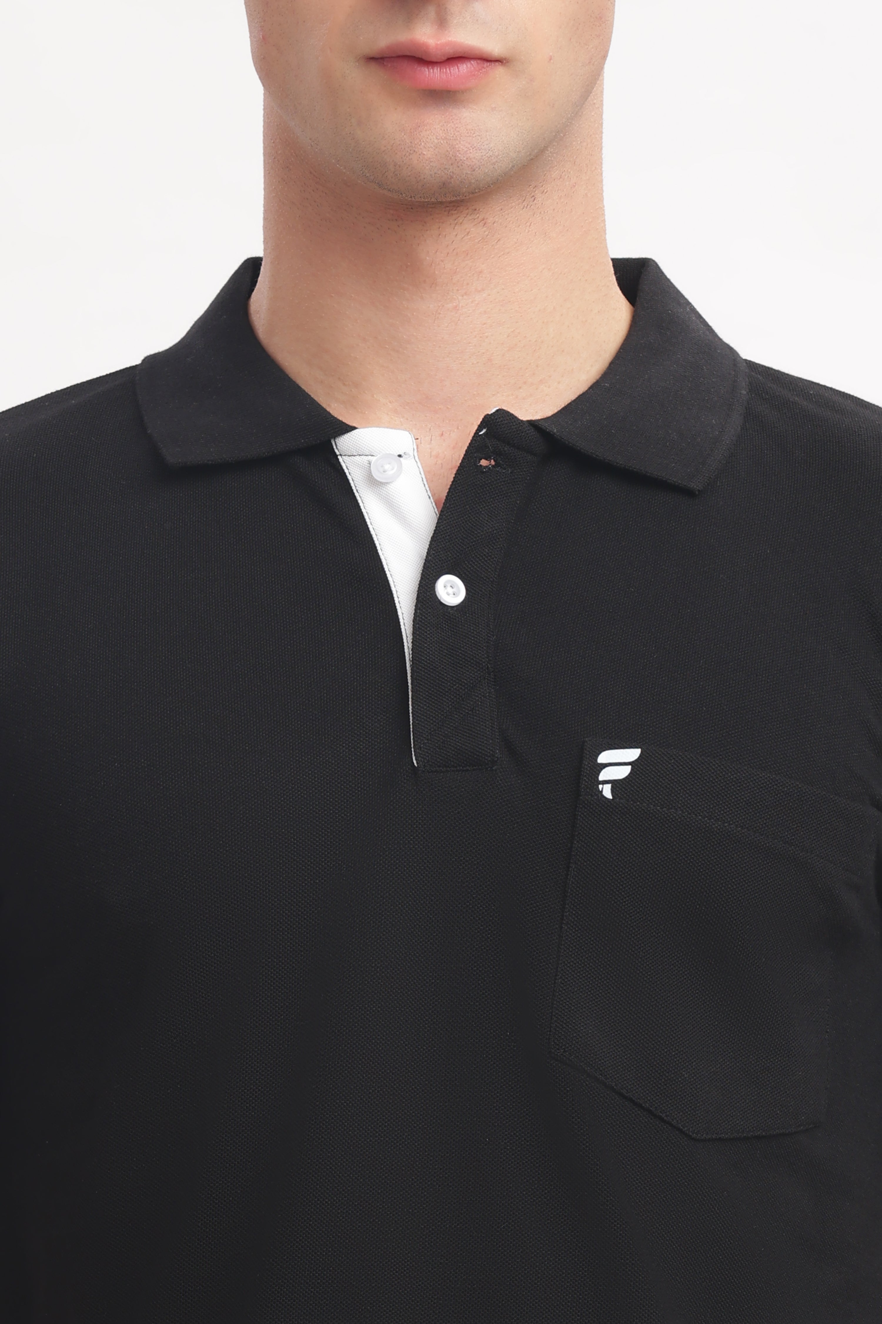 Men’s Black Cotton Collared T-Shirt | Timeless Polo for Every Occasion