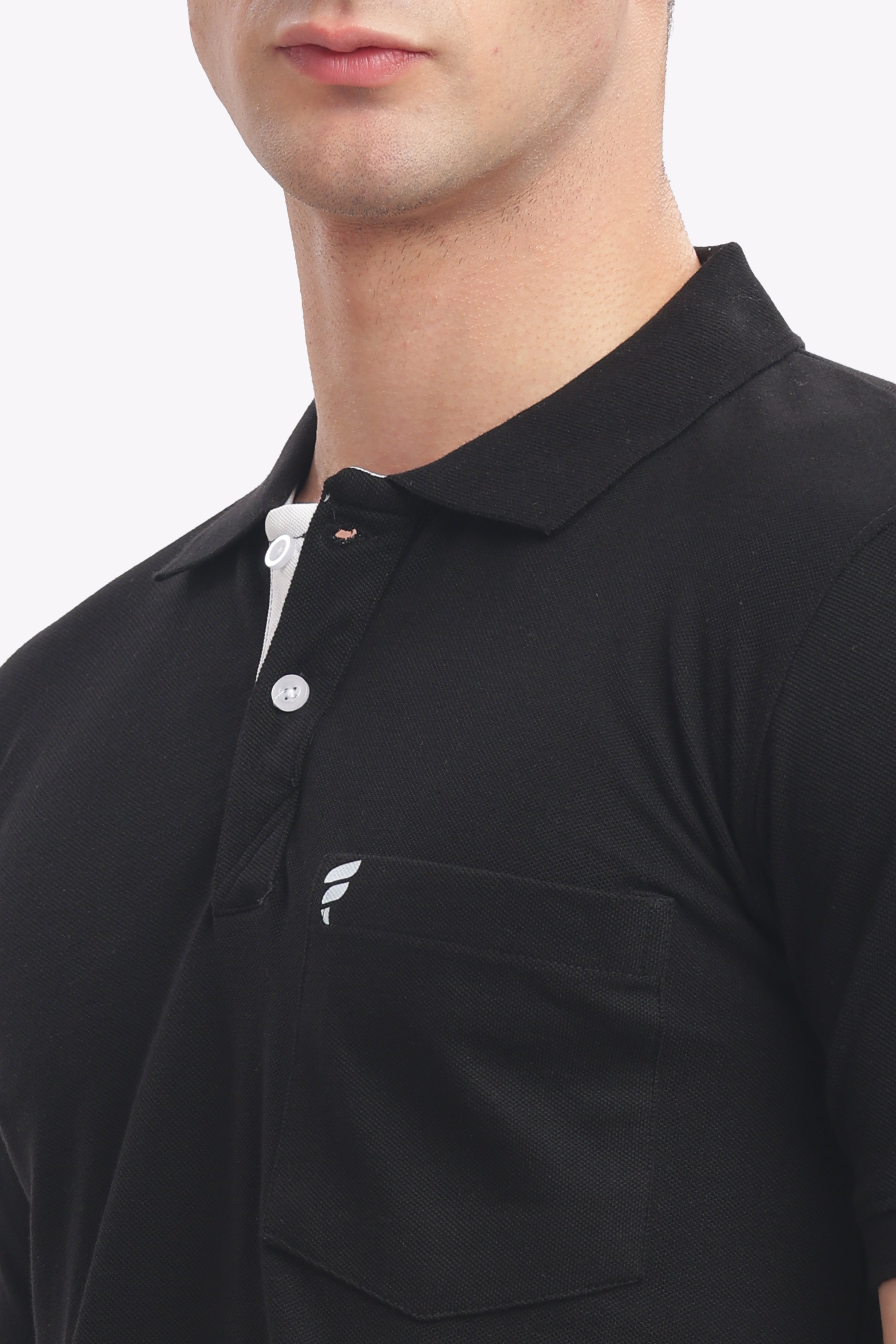 Men’s Black Cotton Collared T-Shirt | Timeless Polo for Every Occasion