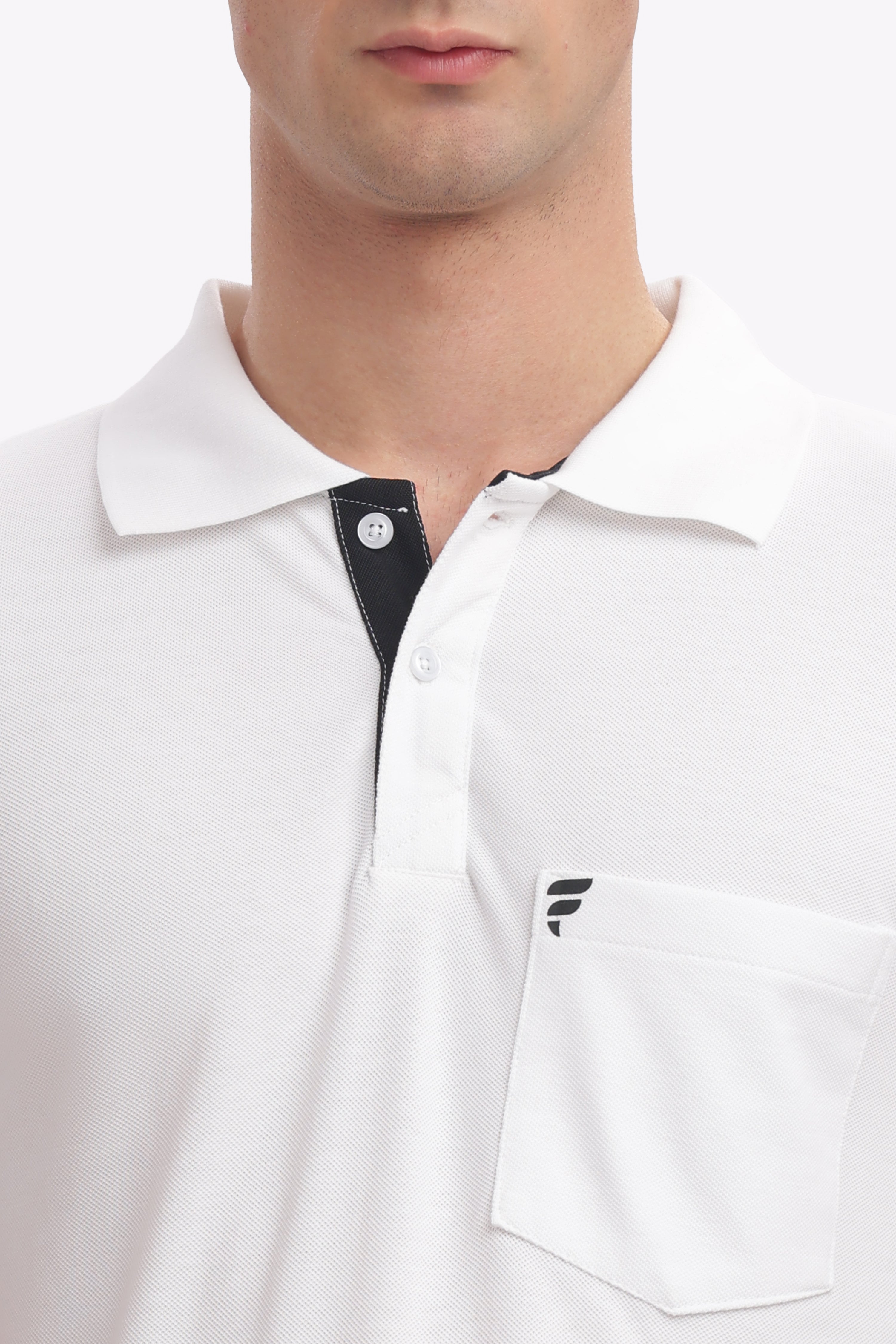 Men’s White Cotton Collared Polo | Classic Clean Look