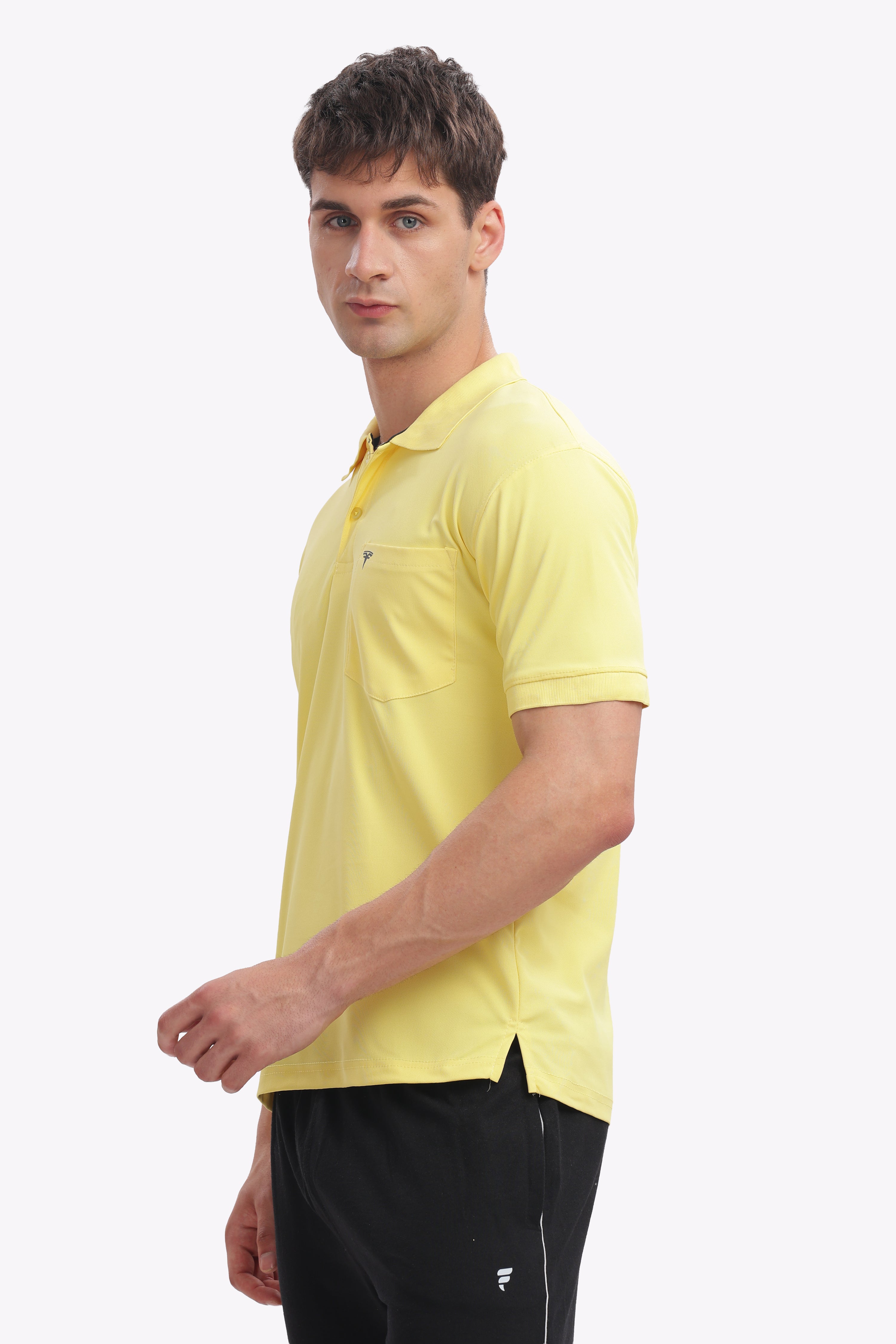 MARS “Sunburst” Bright Yellow Collar T-Shirt | Cheerful & Fresh Everyday Look
