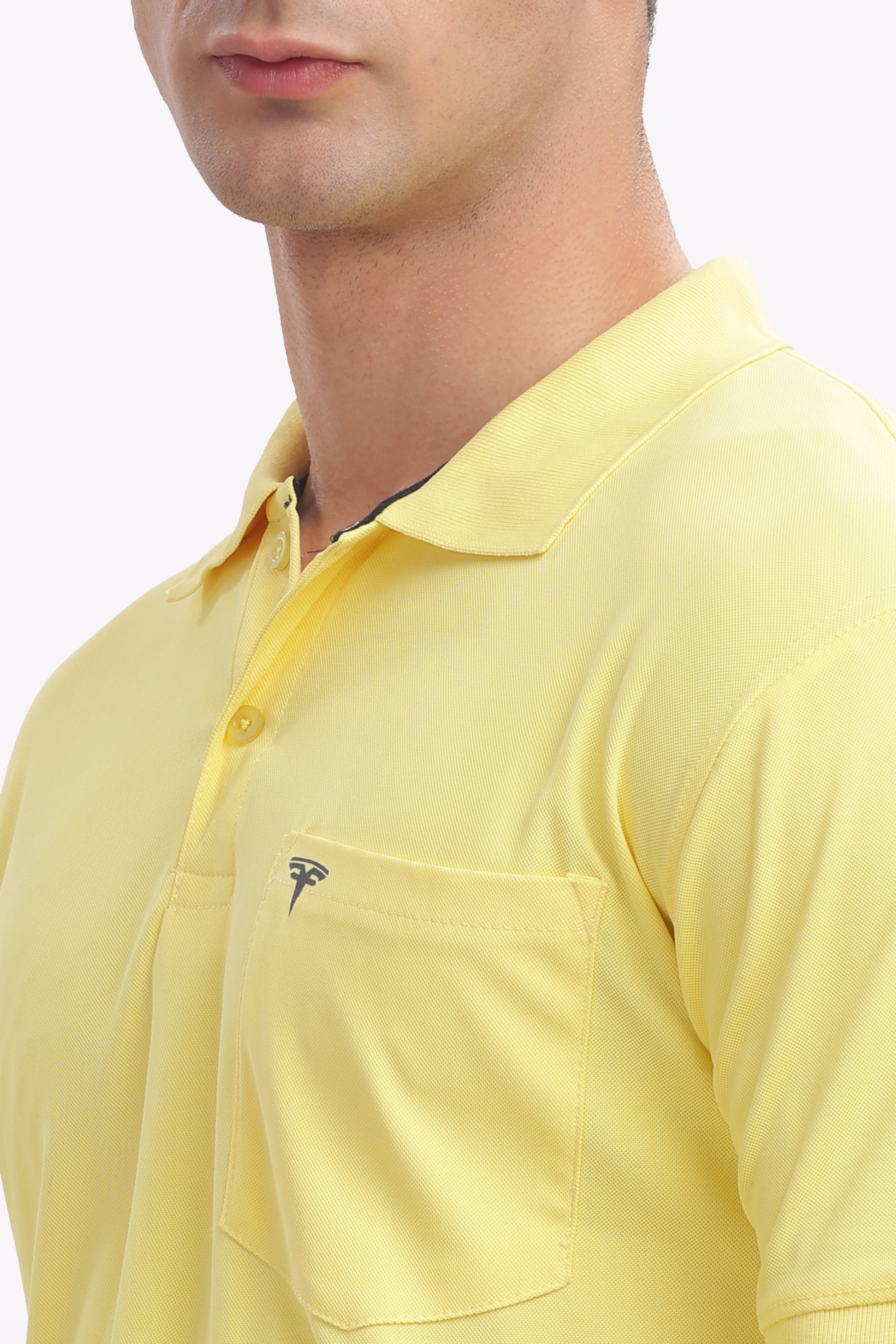 MARS “Sunburst” Bright Yellow Collar T-Shirt | Cheerful & Fresh Everyday Look