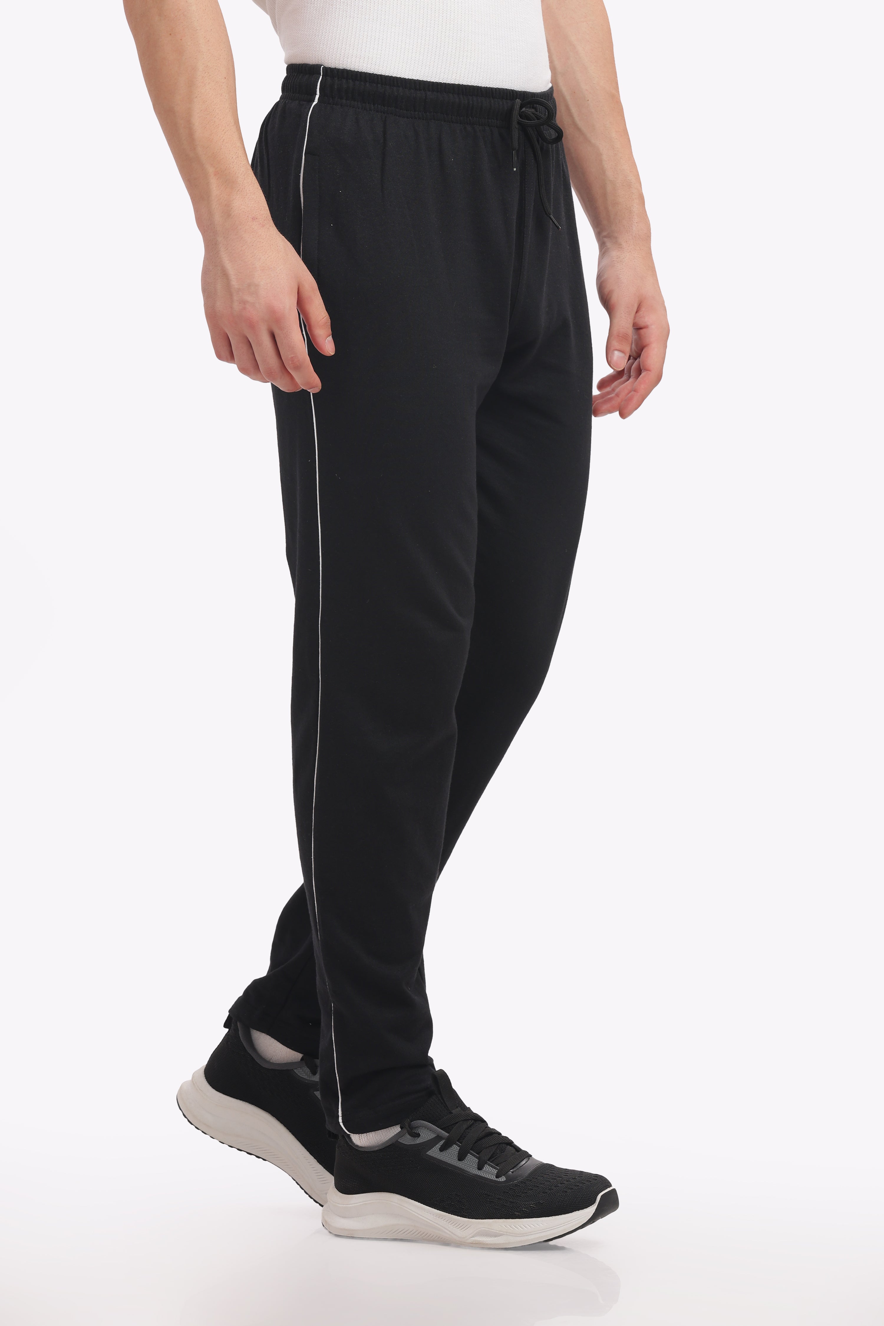 Fitobee Men’s Premium Cotton Track Pants – Black (Pack of 1)