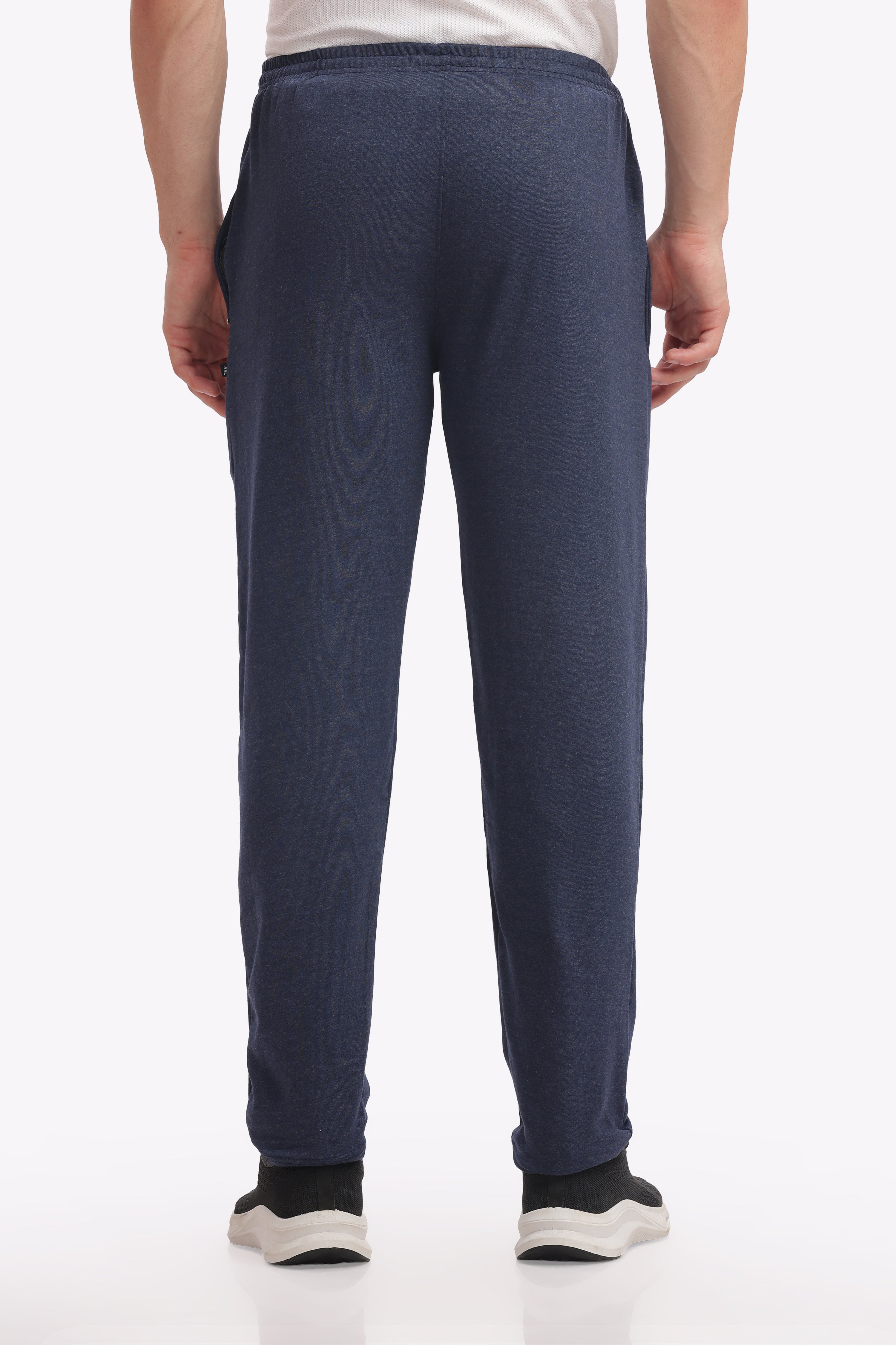 Men’s Plus-Size Cotton Track Pant – Navy Melange | Soft, Breathable & Stylish Joggers