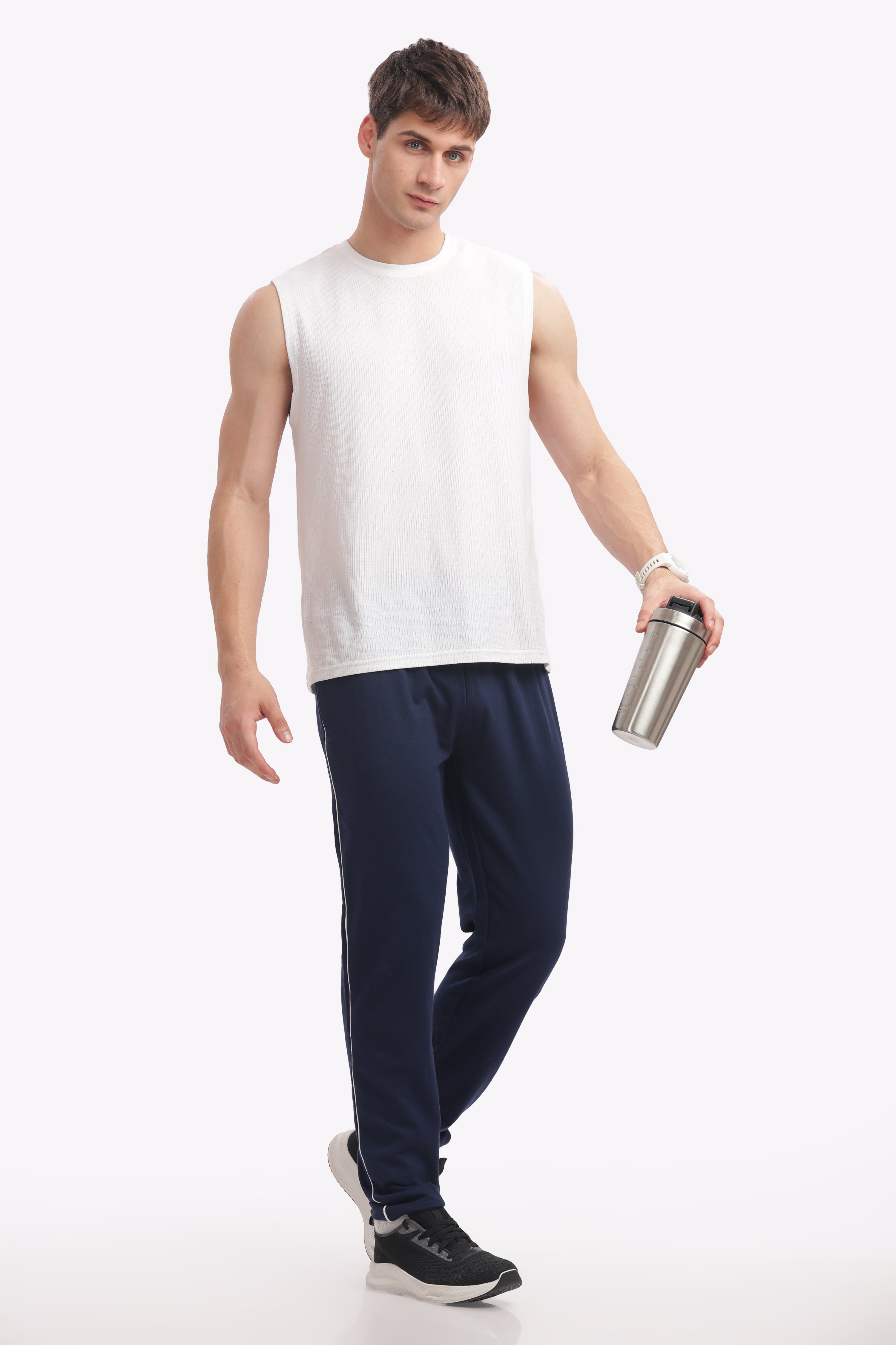 Men’s Plus-Size Cotton Track Pants – Pack of 5 | Soft, Stretchable Joggers for Gym, Lounge & Travel
