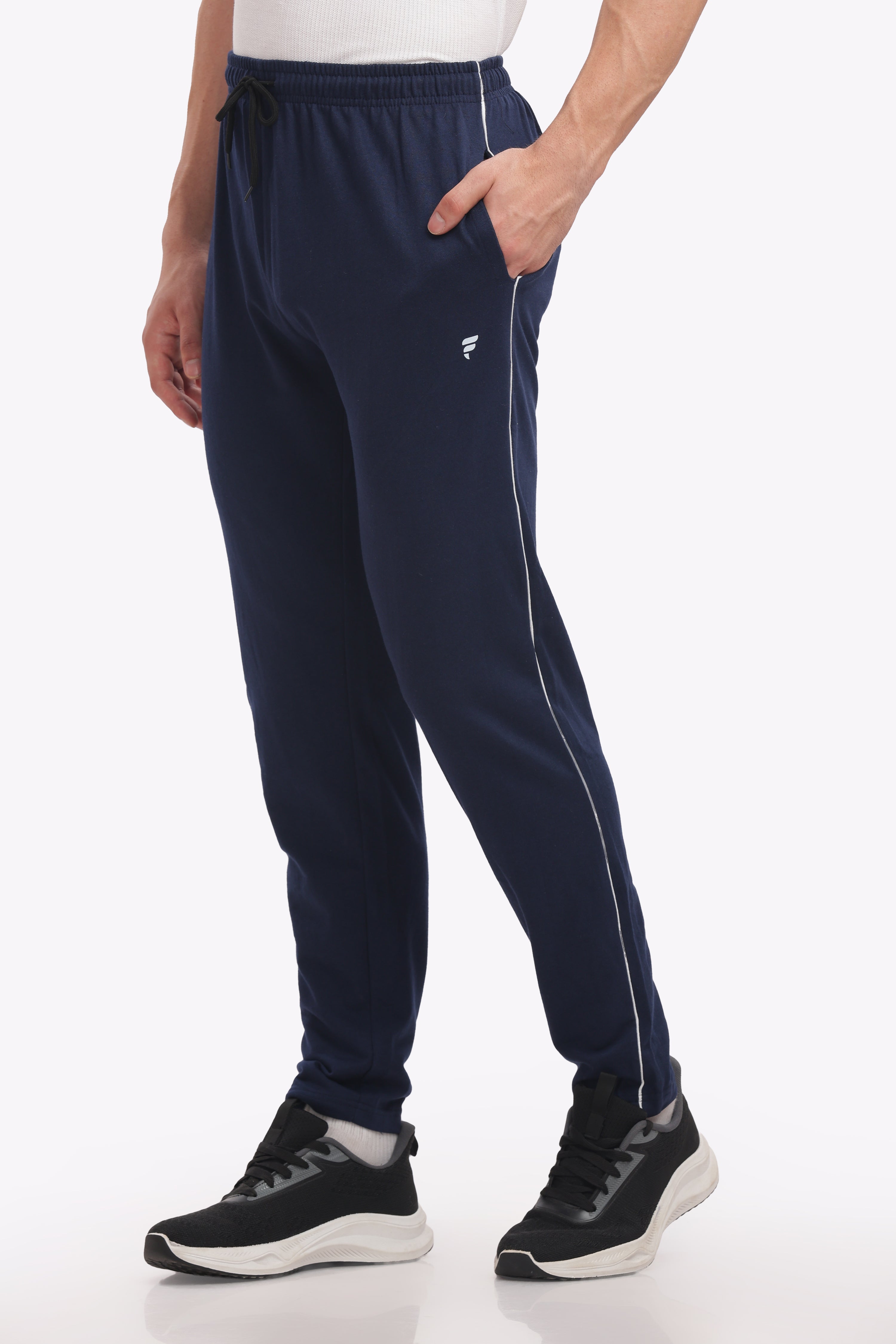 Fitobee Men’s Premium Cotton Track Pants – Navy (Pack of 1)
