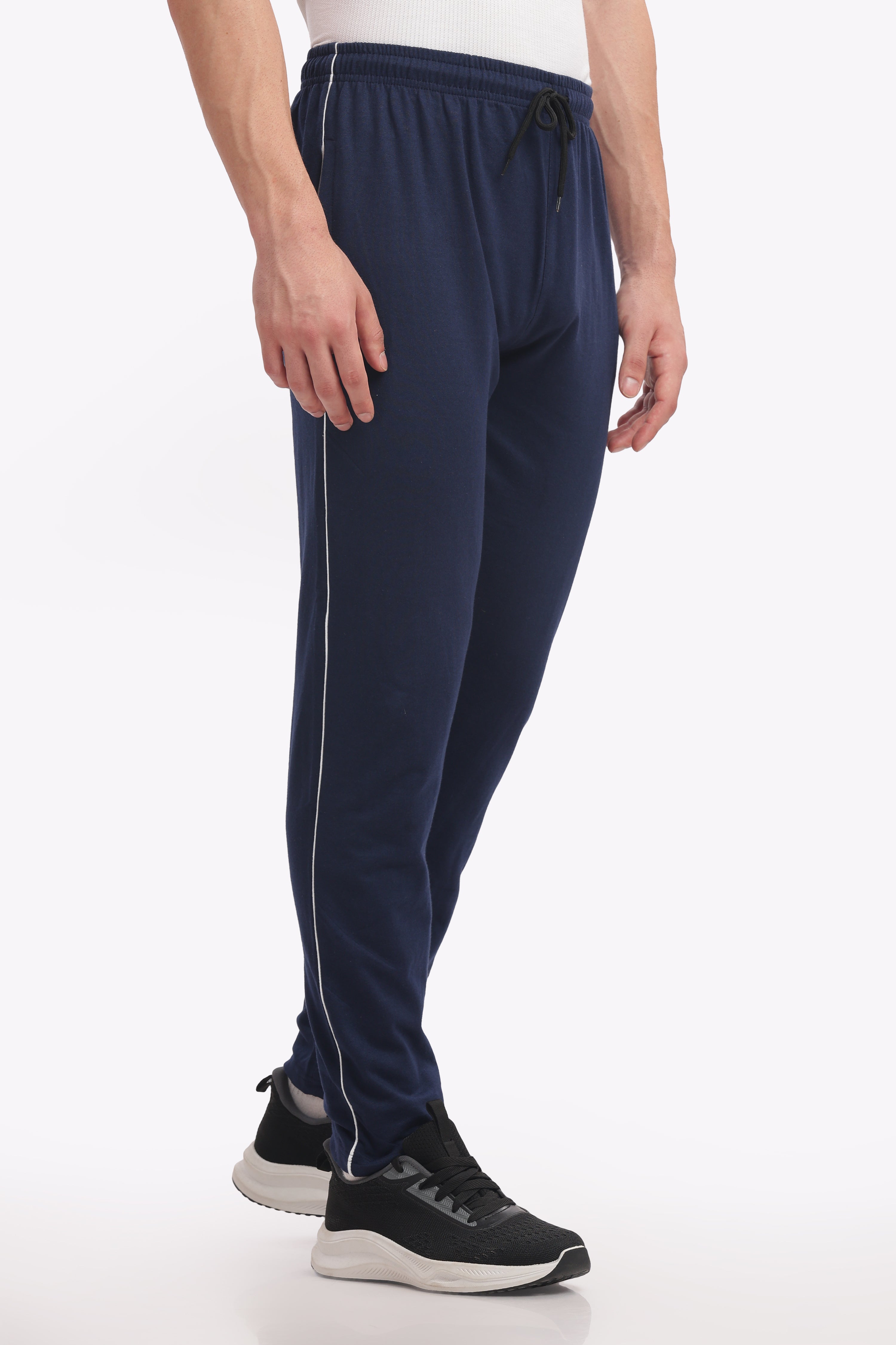 Men’s Cotton Track Pant – Navy | Soft & Stretchable Joggers for Gym, Sports & Everyday Comfort