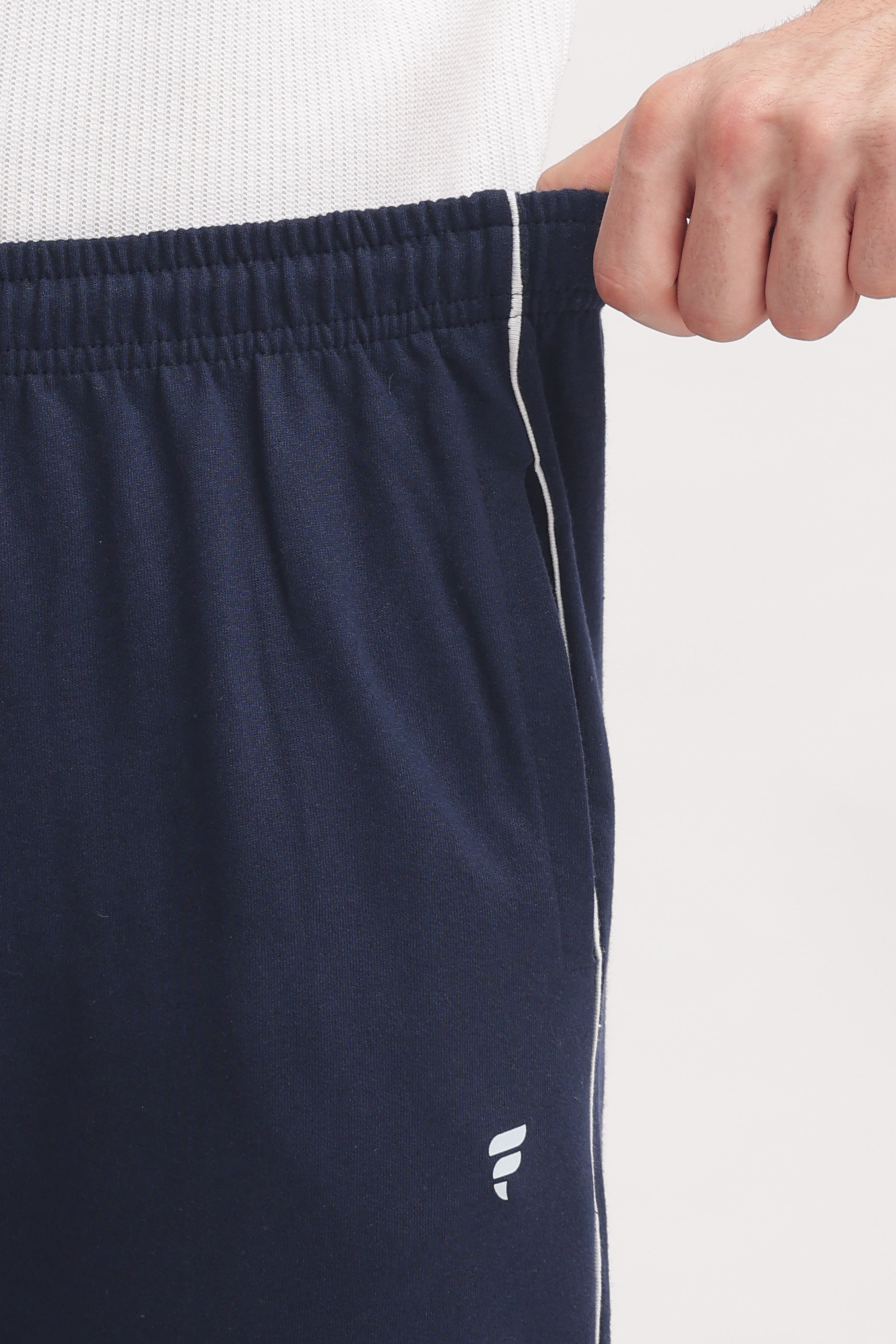 Men’s Cotton Track Pant – Navy Melange | Premium Comfort Joggers for Gym & Lounge