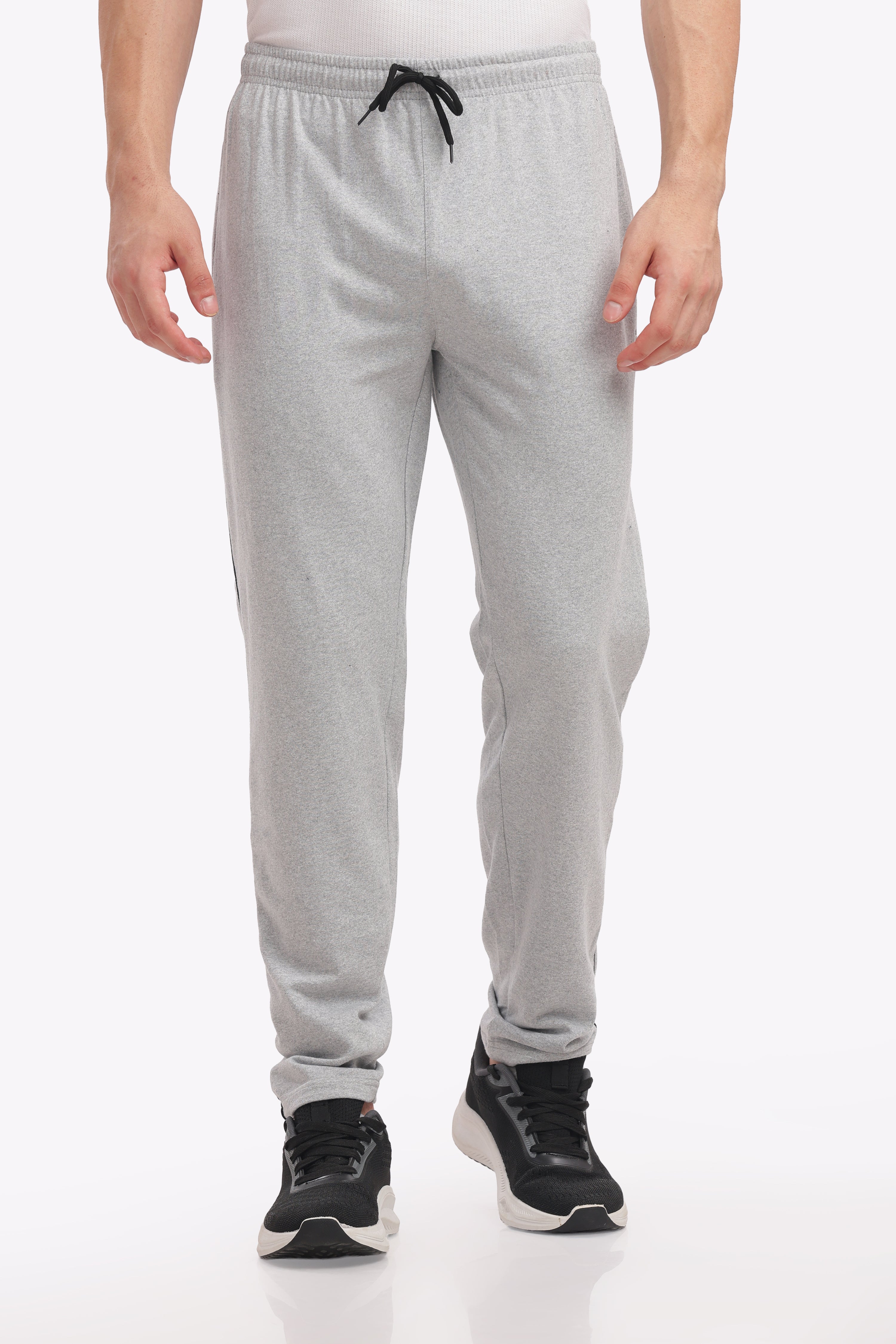 Fitobee Men’s Premium Cotton Track Pants – White Melange (Pack of 1)