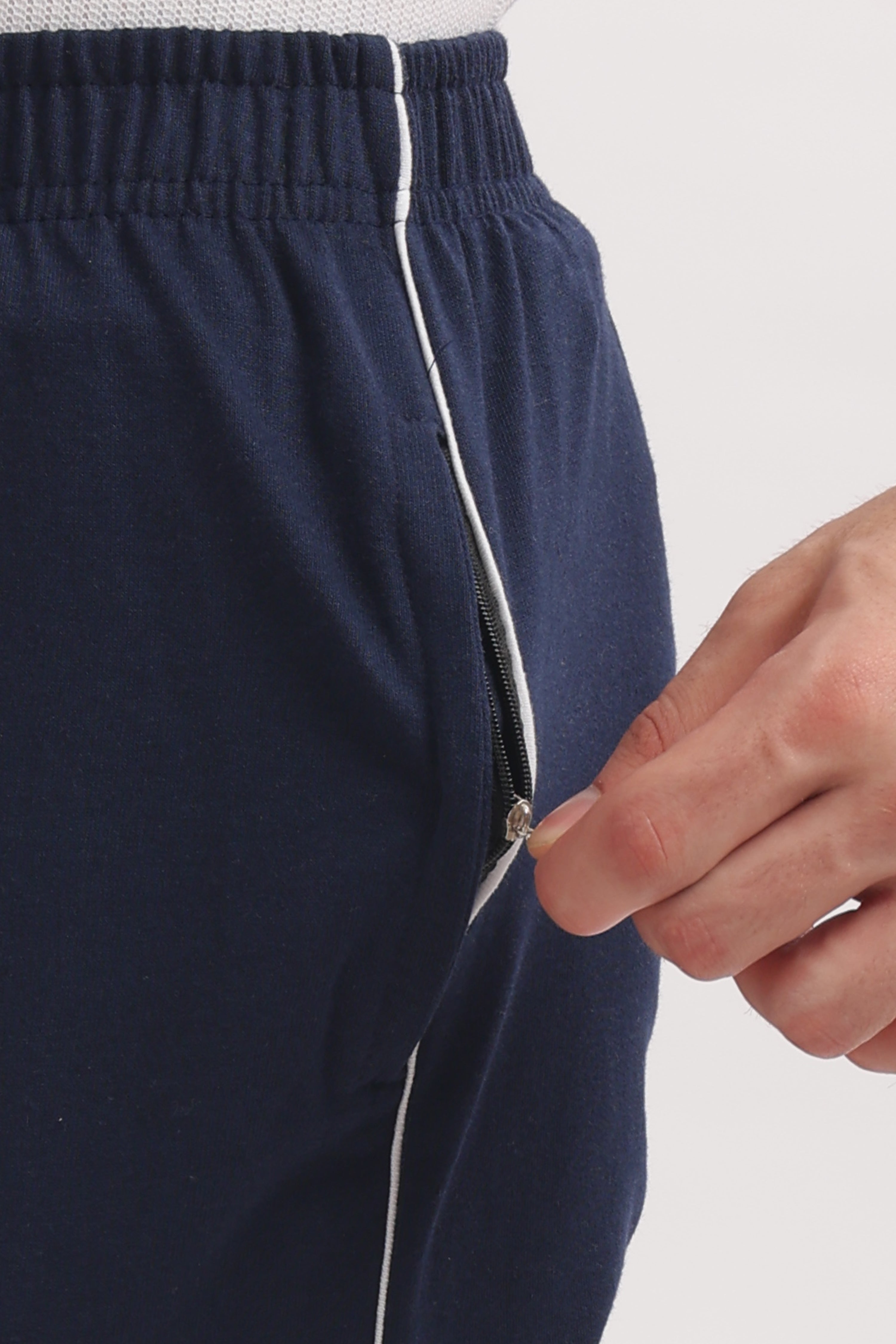 Men’s Cotton 3/4th Shorts – Navy | Casual Knee-Length Shorts