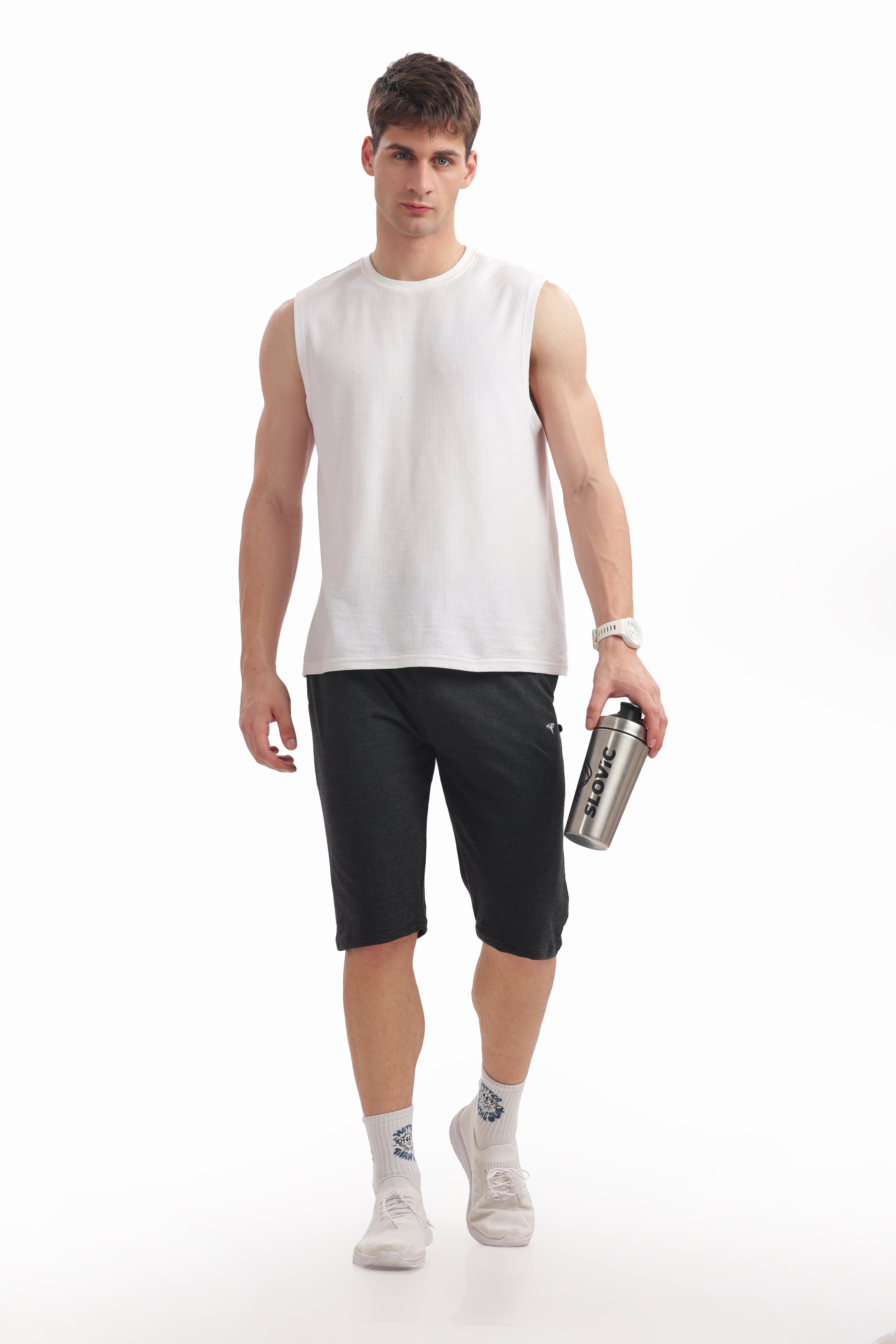 Men’s Cotton 3/4th Shorts – Black | Everyday Casual Shorts