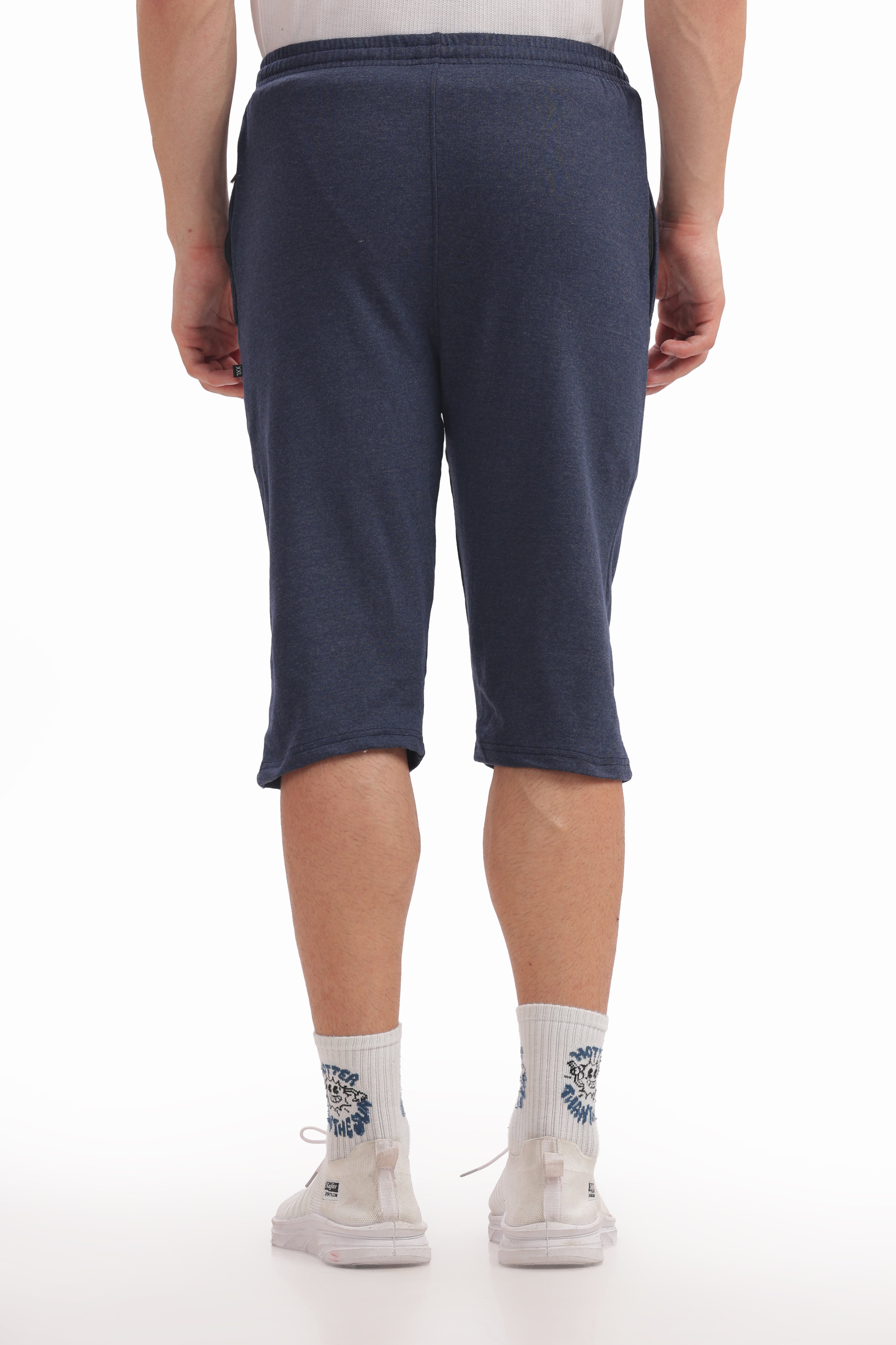 Men’s Cotton 3/4th Shorts – Black Melange | Smart Athleisure Shorts