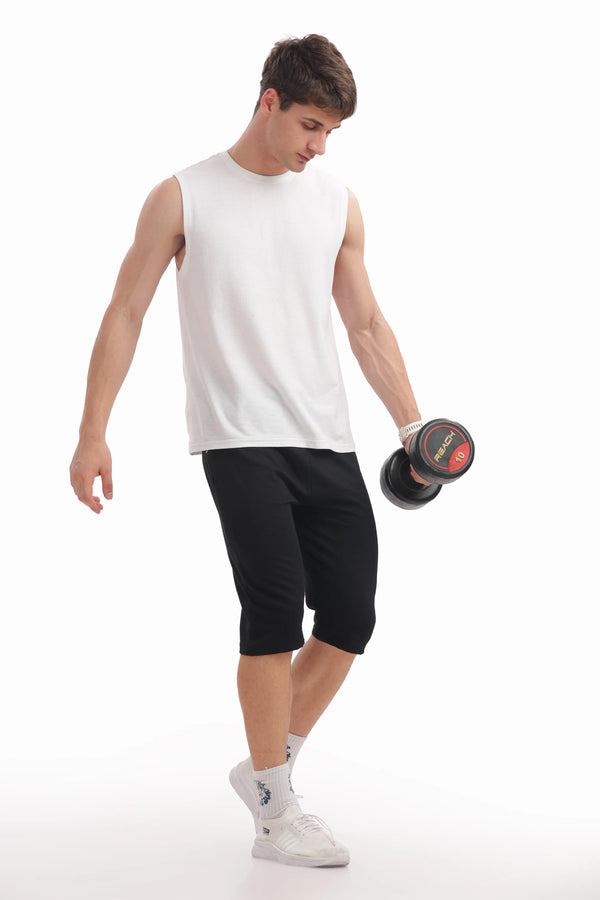 Black - 3/4th Shorts