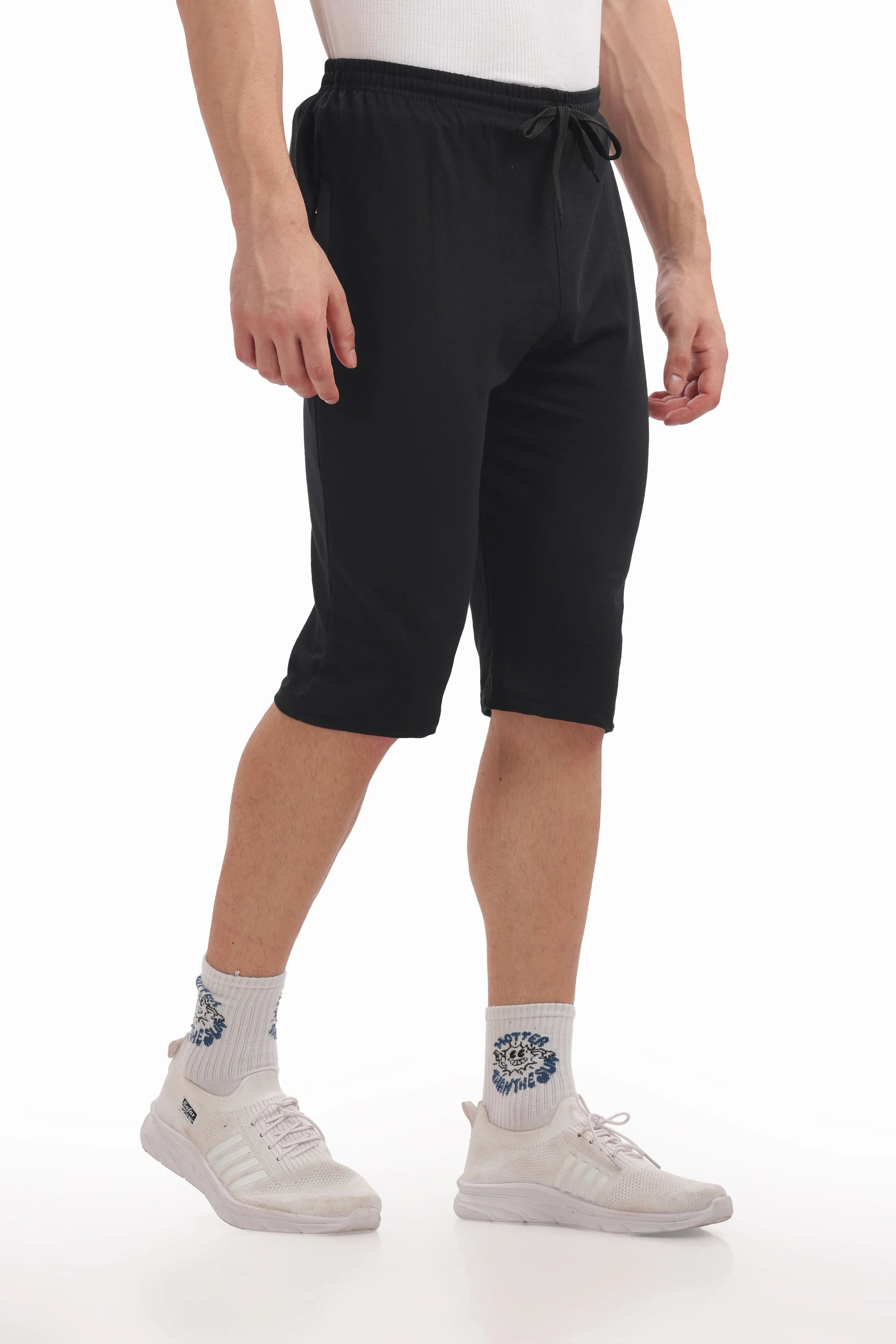 Black - 3/4th Shorts