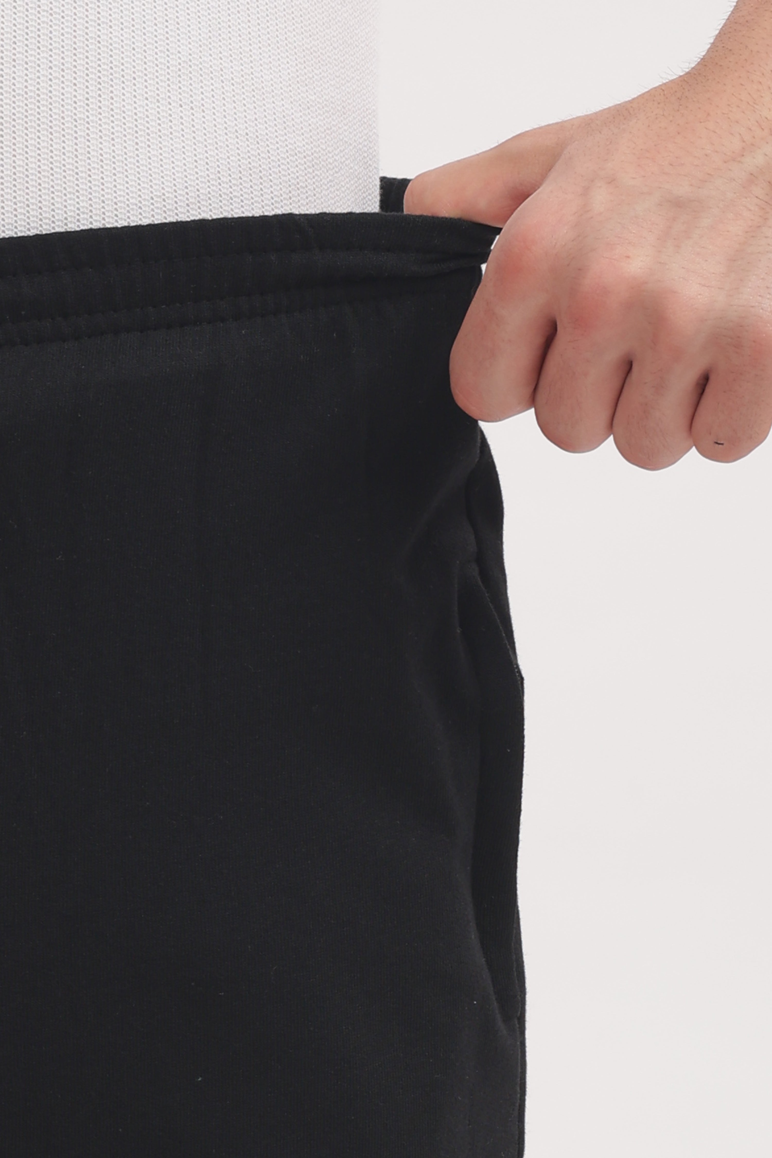 Men’s Premium Black Cotton Shorts – Plus Size (46, 48, 50) | Everyday Essential with All-Day Comfort