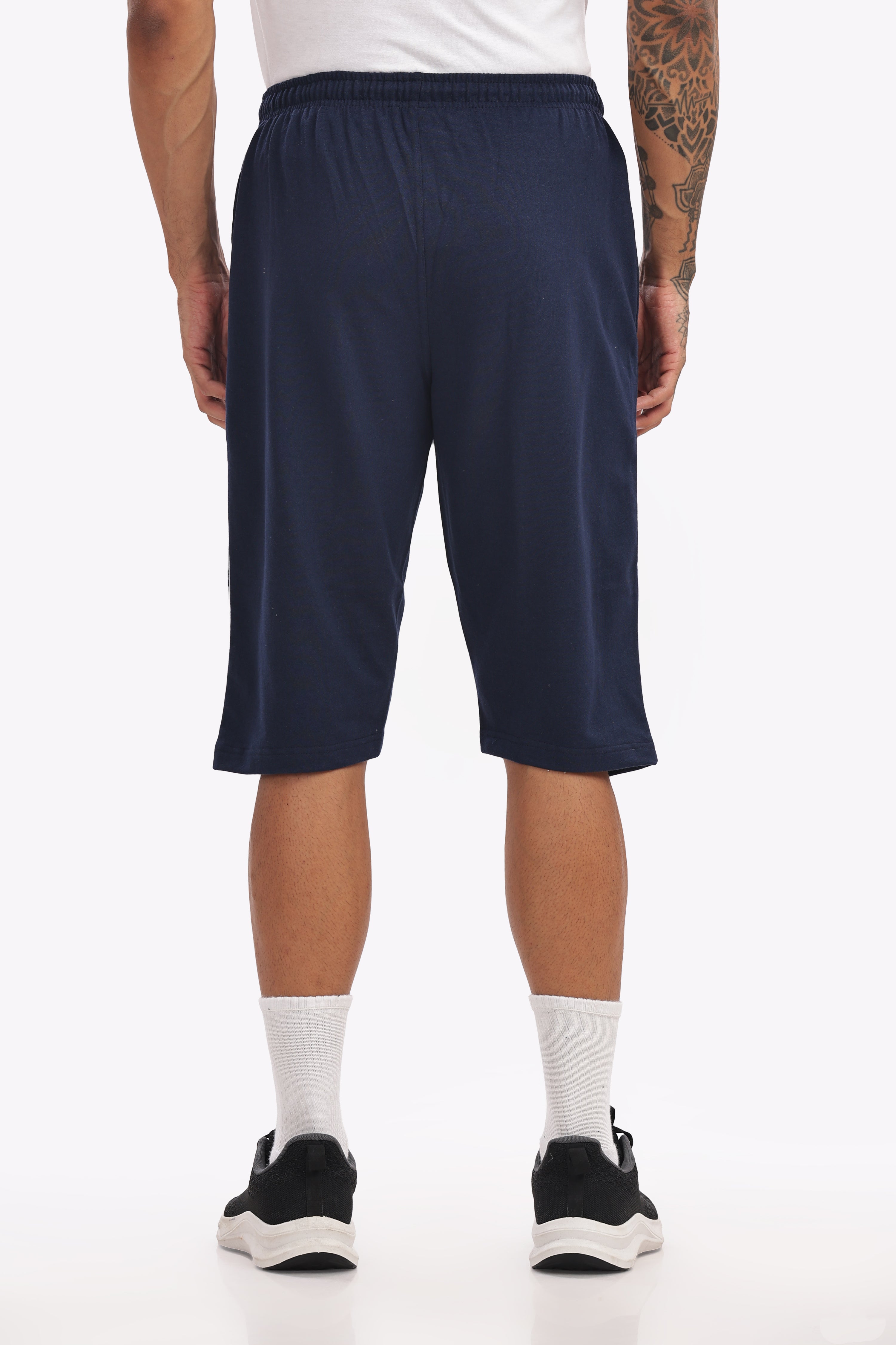 Cotton 3/4 Shorts - Black